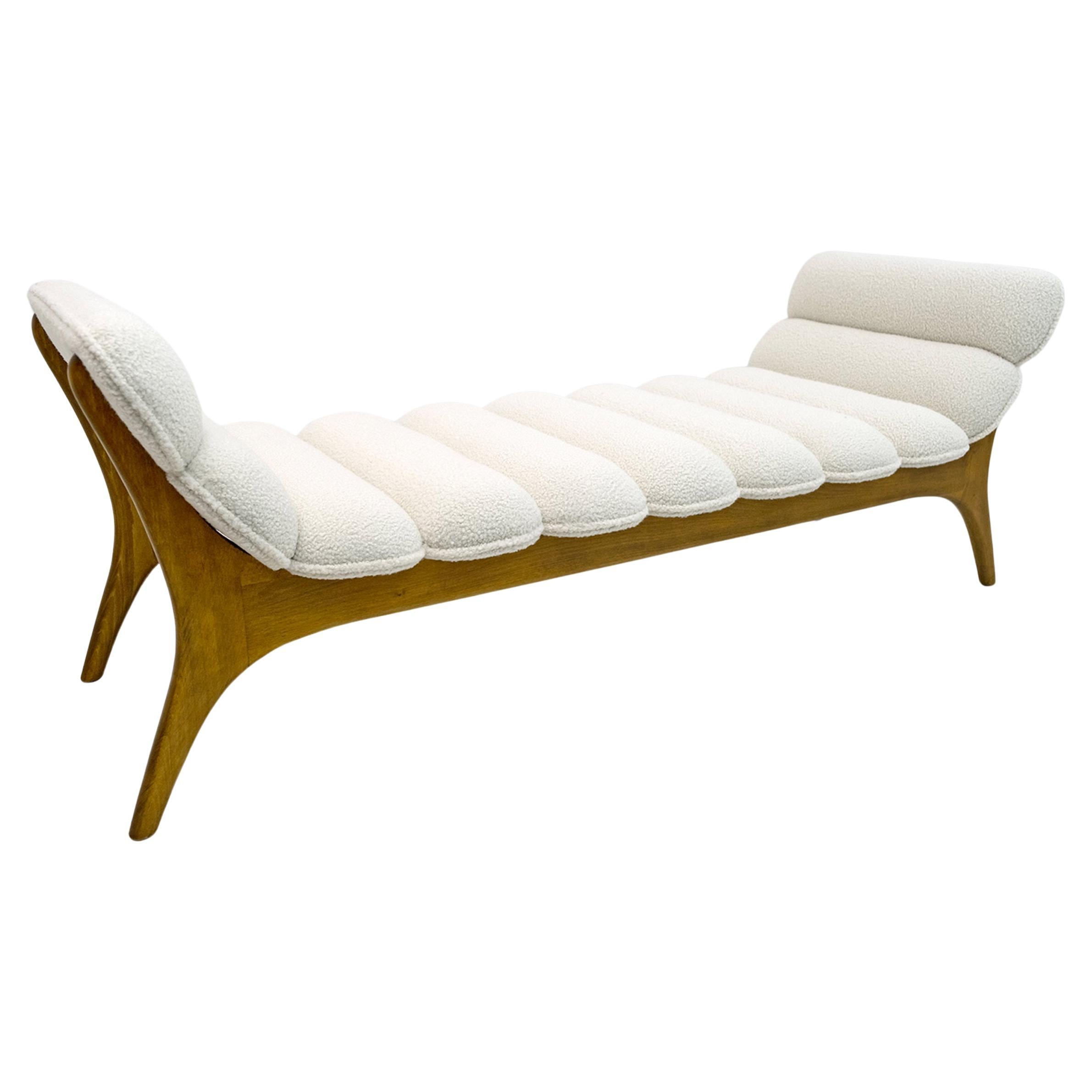Chaise longue de nogal Adrian Pearsall, moderno de mediados de siglo, de Craft Associates en venta