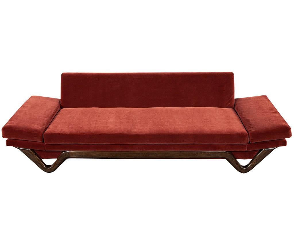 Adrian Pearsall Mid-Century Modern Walnut Gondola Sofa For Sale 5
