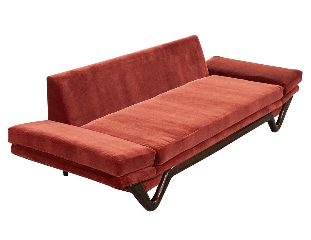 Adrian Pearsall Mid-Century Modern Walnut Gondola Sofa For Sale 6