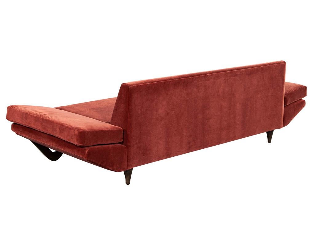 Adrian Pearsall Mid-Century Modern Walnut Gondola Sofa For Sale 7