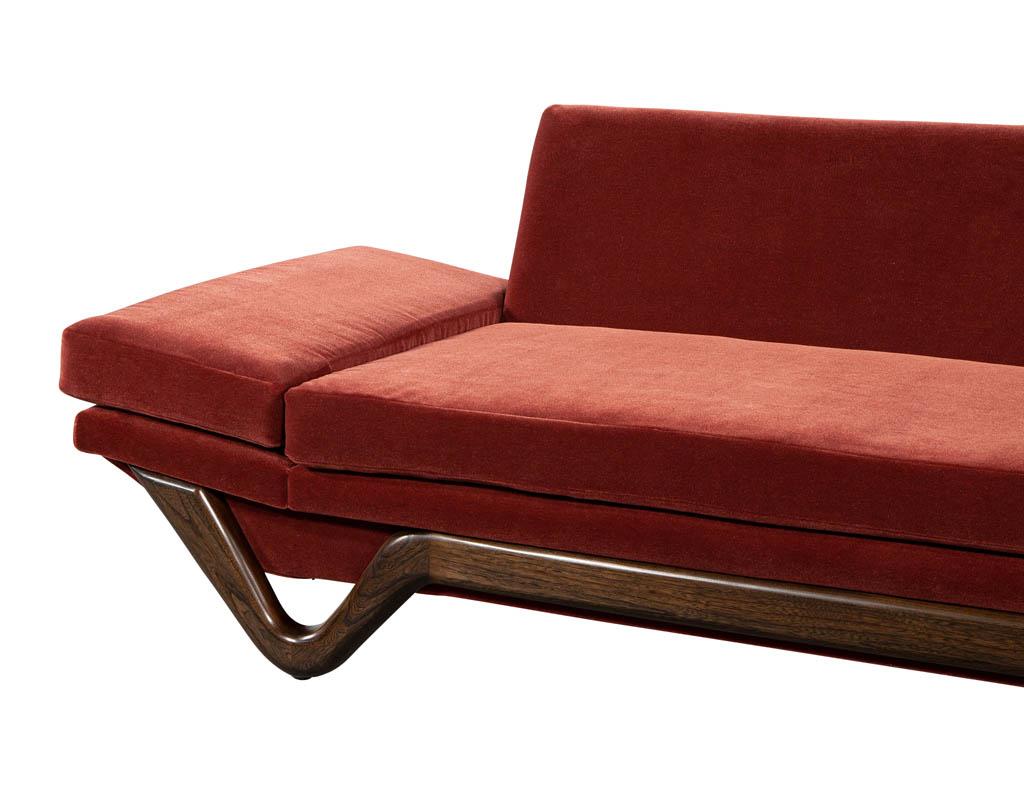 Mid-20th Century Adrian Pearsall Mid-Century Modern Walnut Gondola Sofa For Sale
