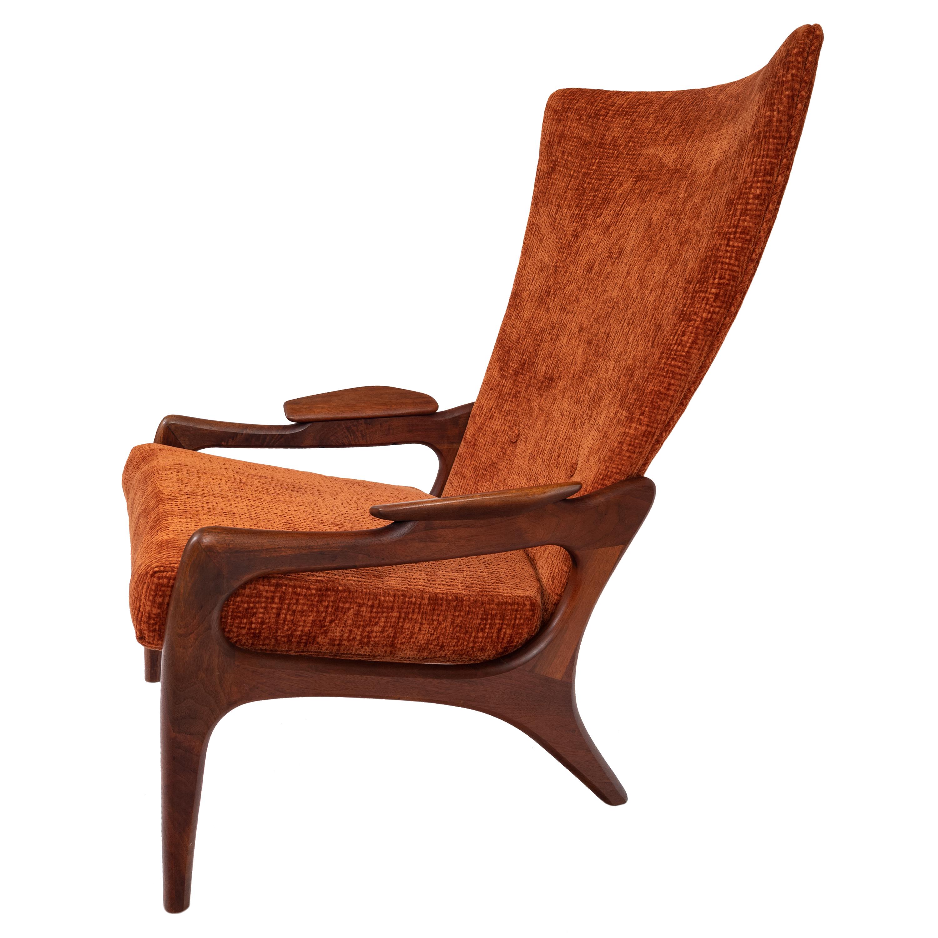 Adrian Pearsall Mid-Century Modern Walnut Lounge Armchair Craft Associates, 1960 6