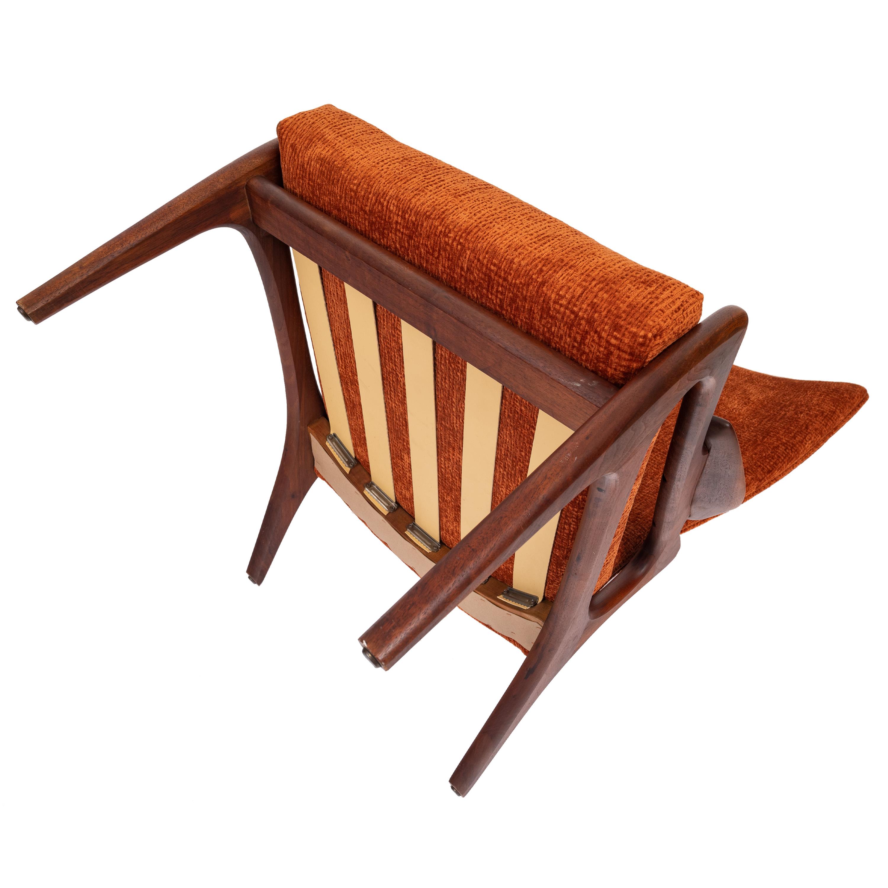 Adrian Pearsall Mid-Century Modern Walnut Lounge Armchair Craft Associates, 1960 9