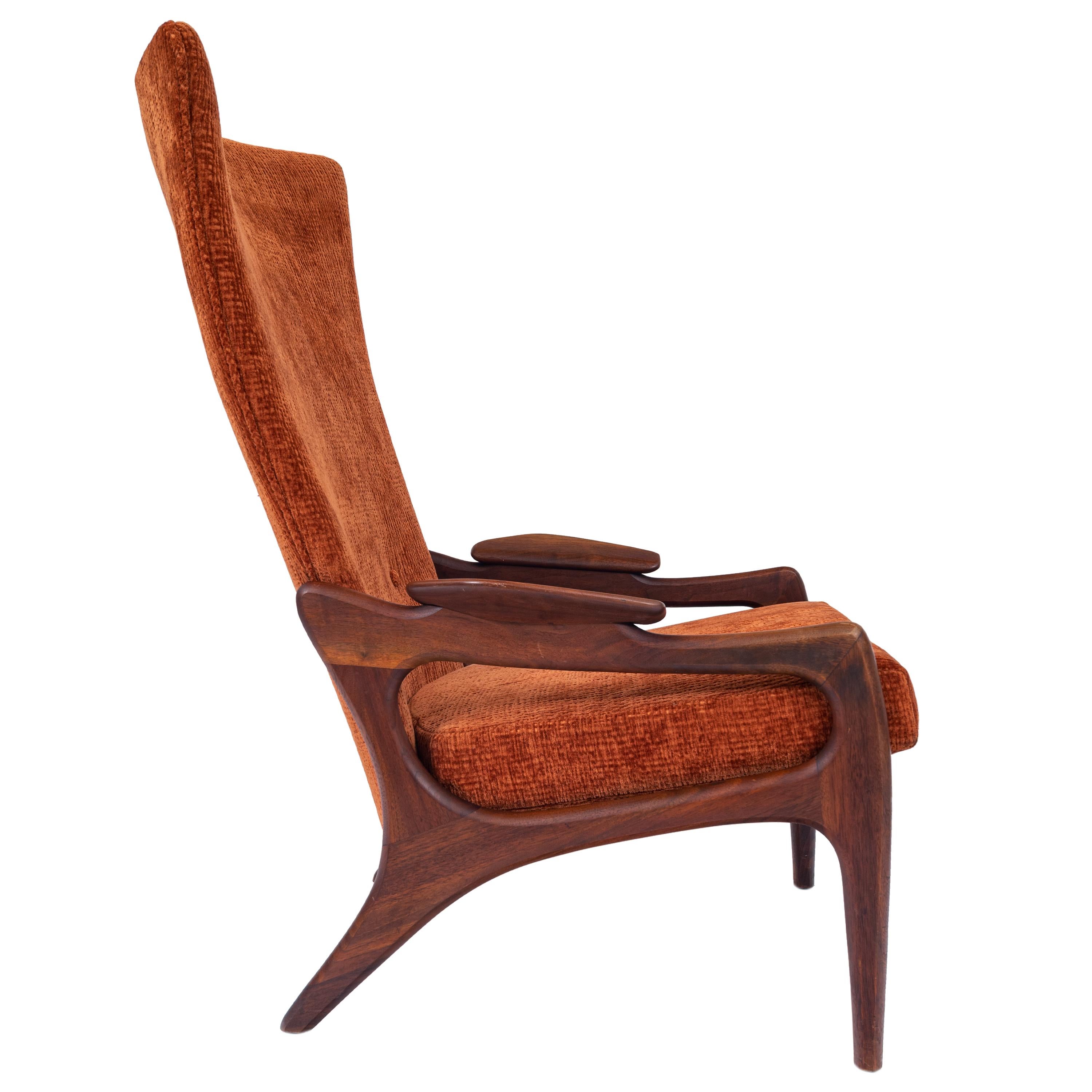 Mid-20th Century Adrian Pearsall Mid-Century Modern Walnut Lounge Armchair Craft Associates, 1960