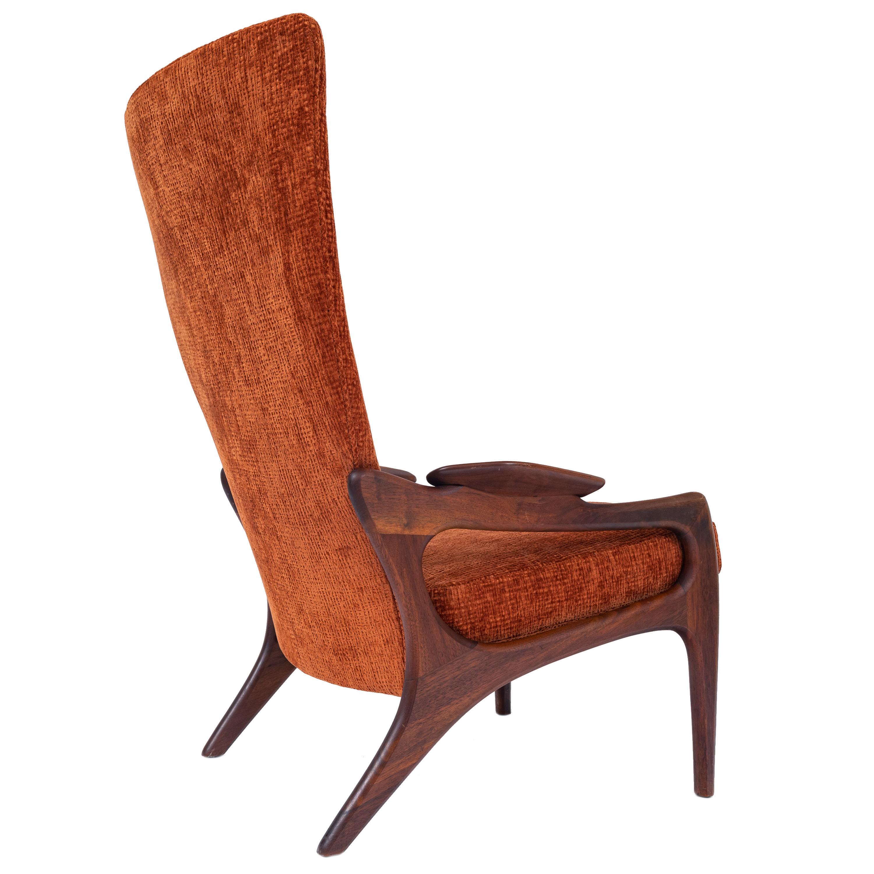 Adrian Pearsall Mid-Century Modern Walnut Lounge Armchair Craft Associates, 1960 1