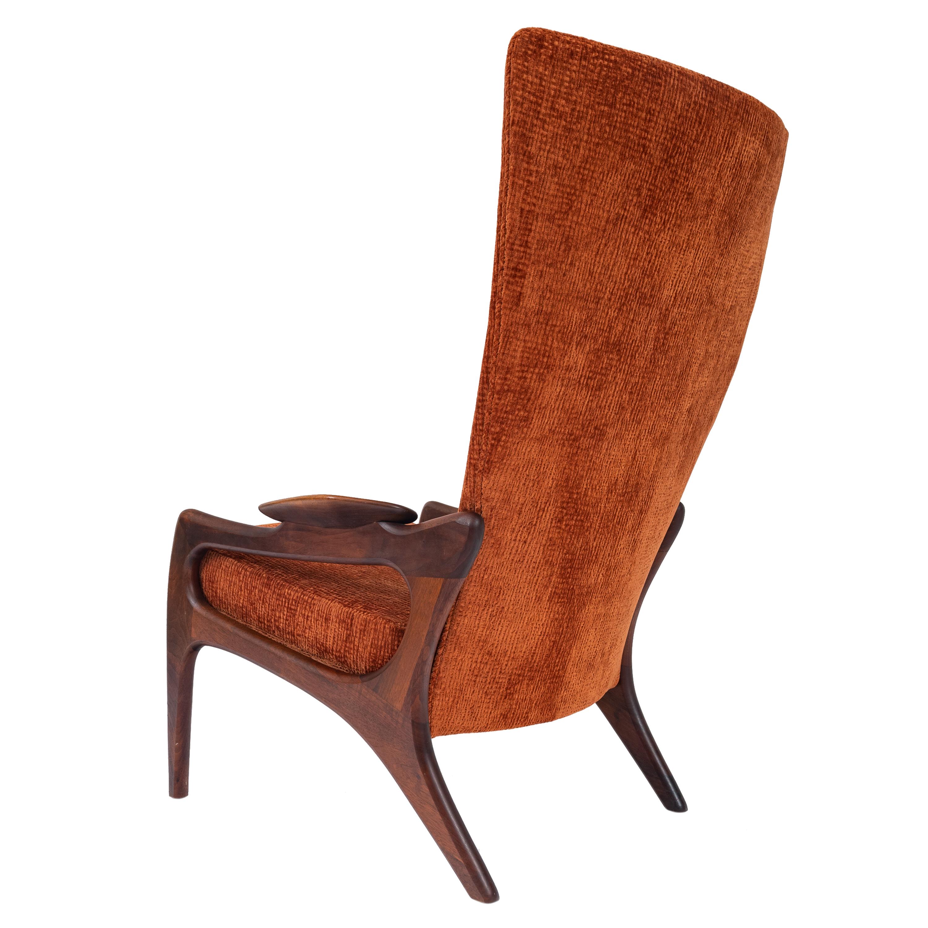 Adrian Pearsall Mid-Century Modern Walnut Lounge Armchair Craft Associates, 1960 3