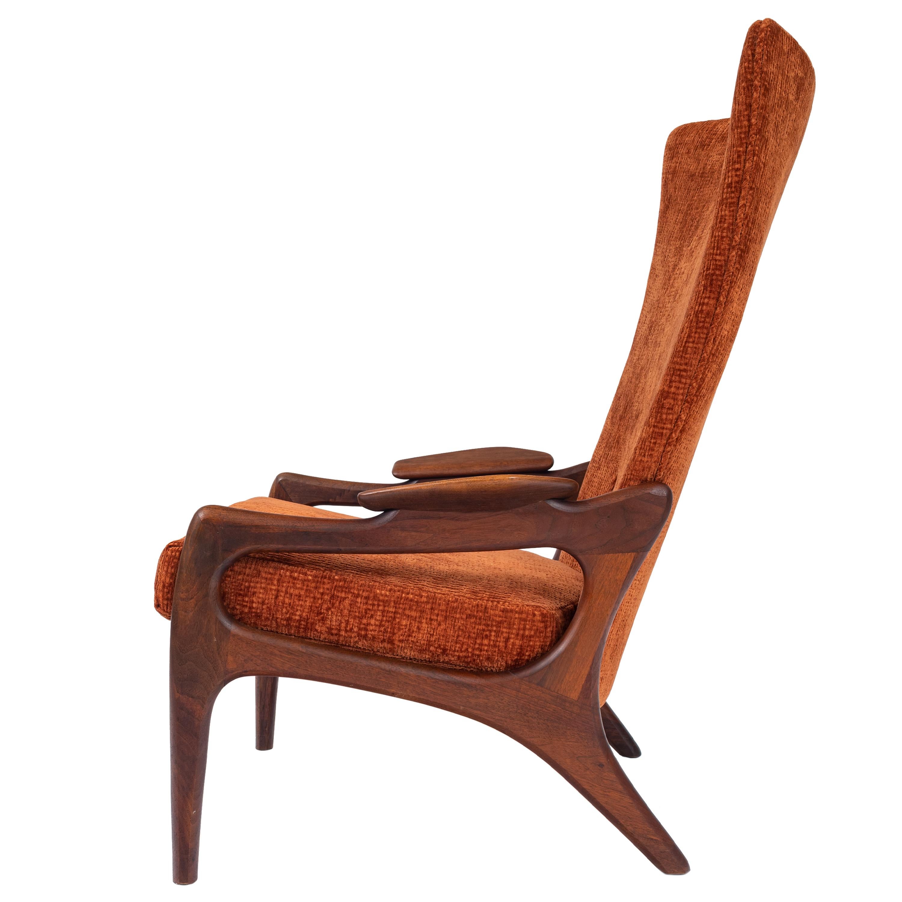 Adrian Pearsall Mid-Century Modern Walnut Lounge Armchair Craft Associates, 1960 4