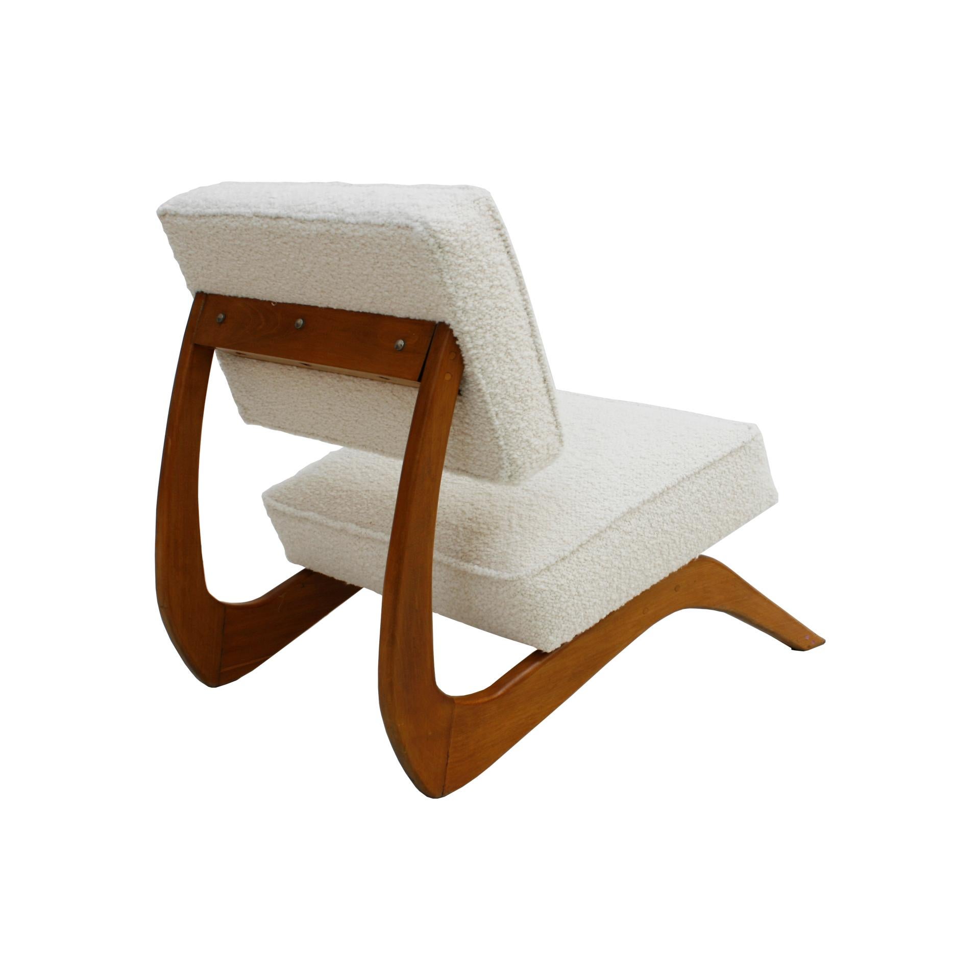 20th Century Adrian Pearsall Mid-Century Modern Walnut Pair of American Lounge Chairs