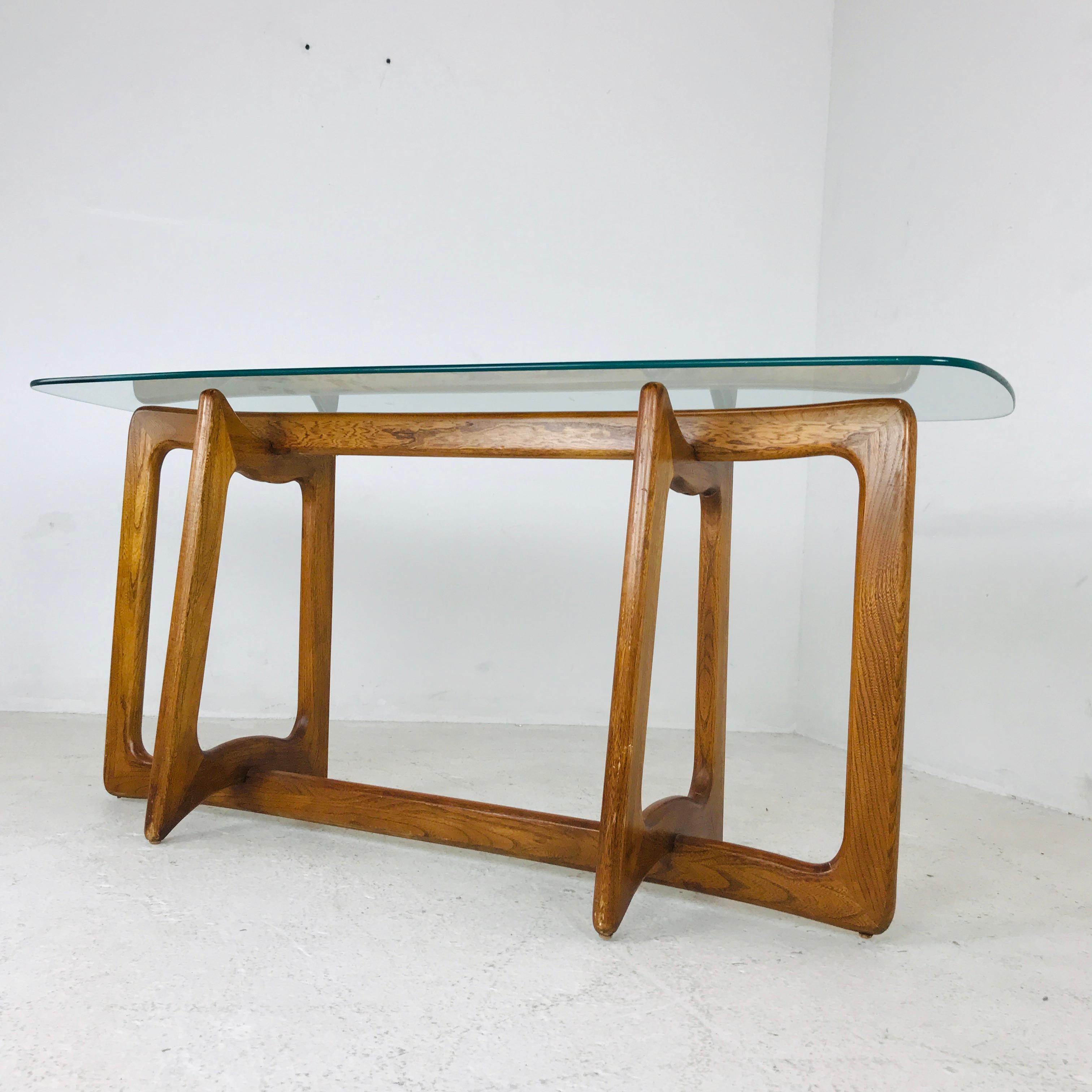 Adrian Pearsall Midcentury Sculptural Walnut Console Table In Good Condition In Dallas, TX