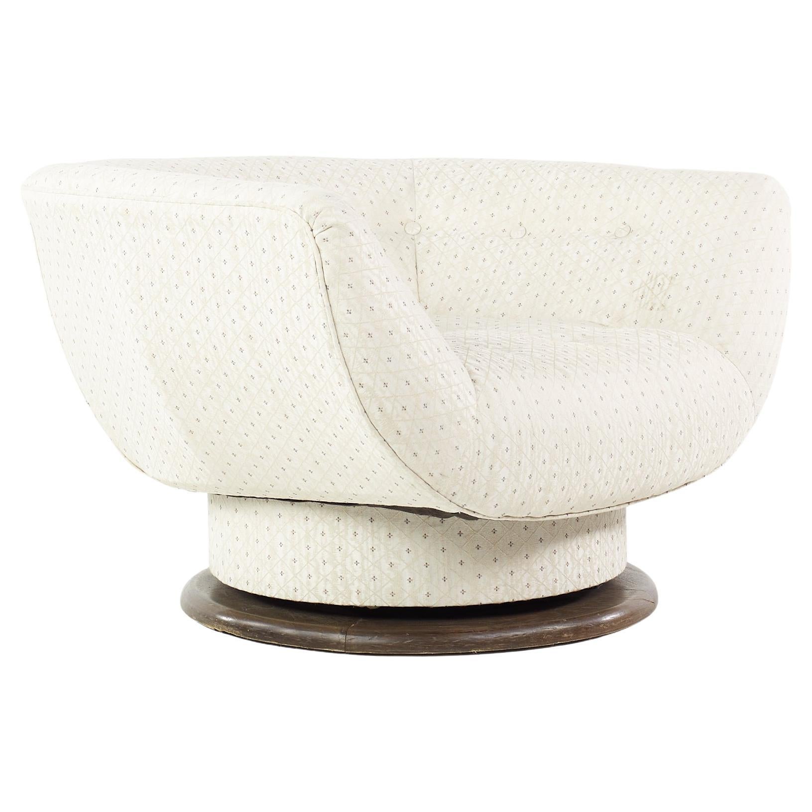 MidCentury Adrian Pearsall Style Swivel Lounge Chair with Ottoman at