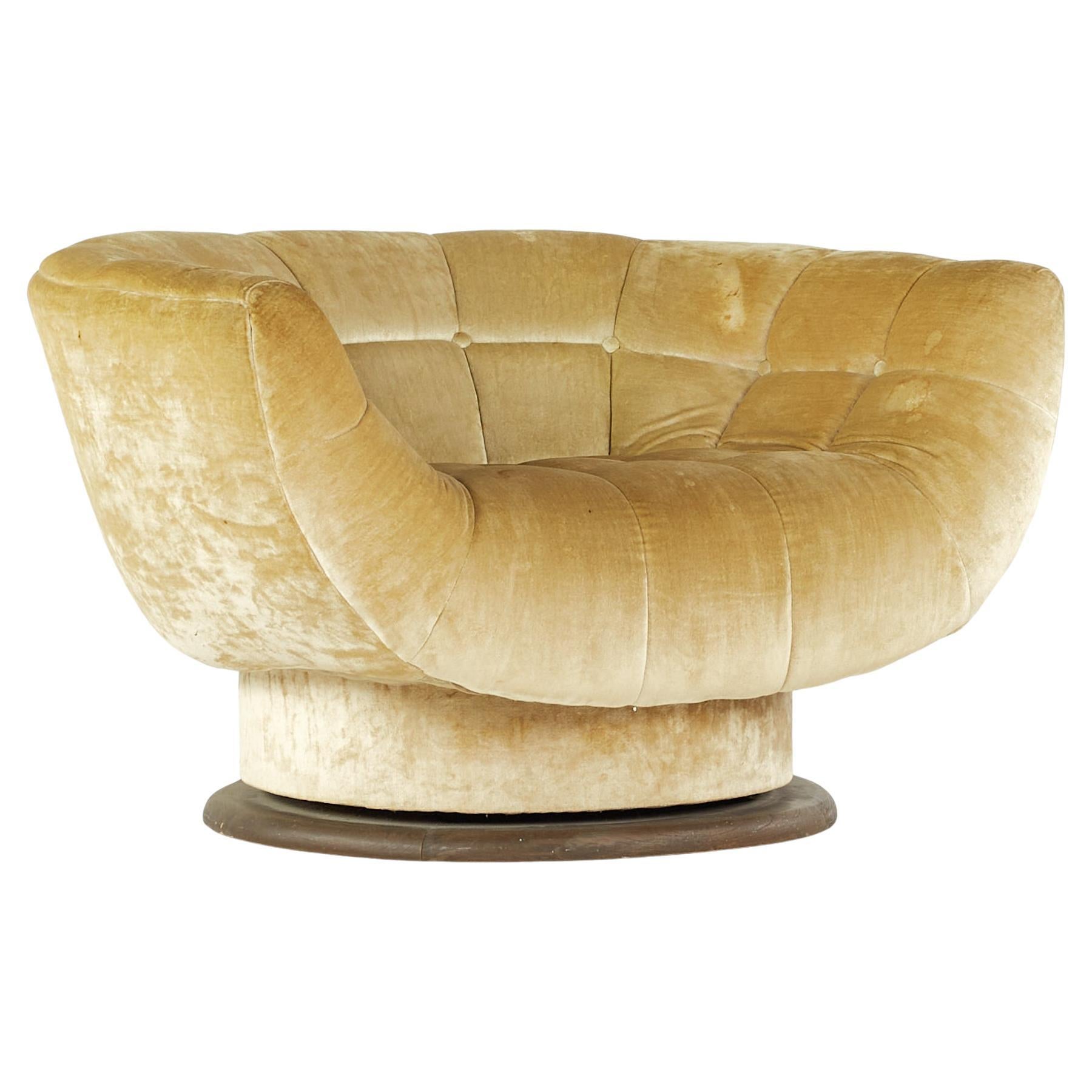 Adrian Pearsall Chaise longue pivotante en forme de baignoire, datant du milieu du siècle dernier