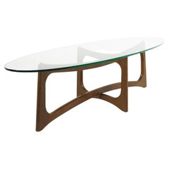 Adrian Pearsall Mid Century Walnut and Glass Coffee Table