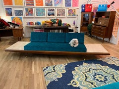 Adrian Pearsall Mid Century Walnut and Marble Sofa