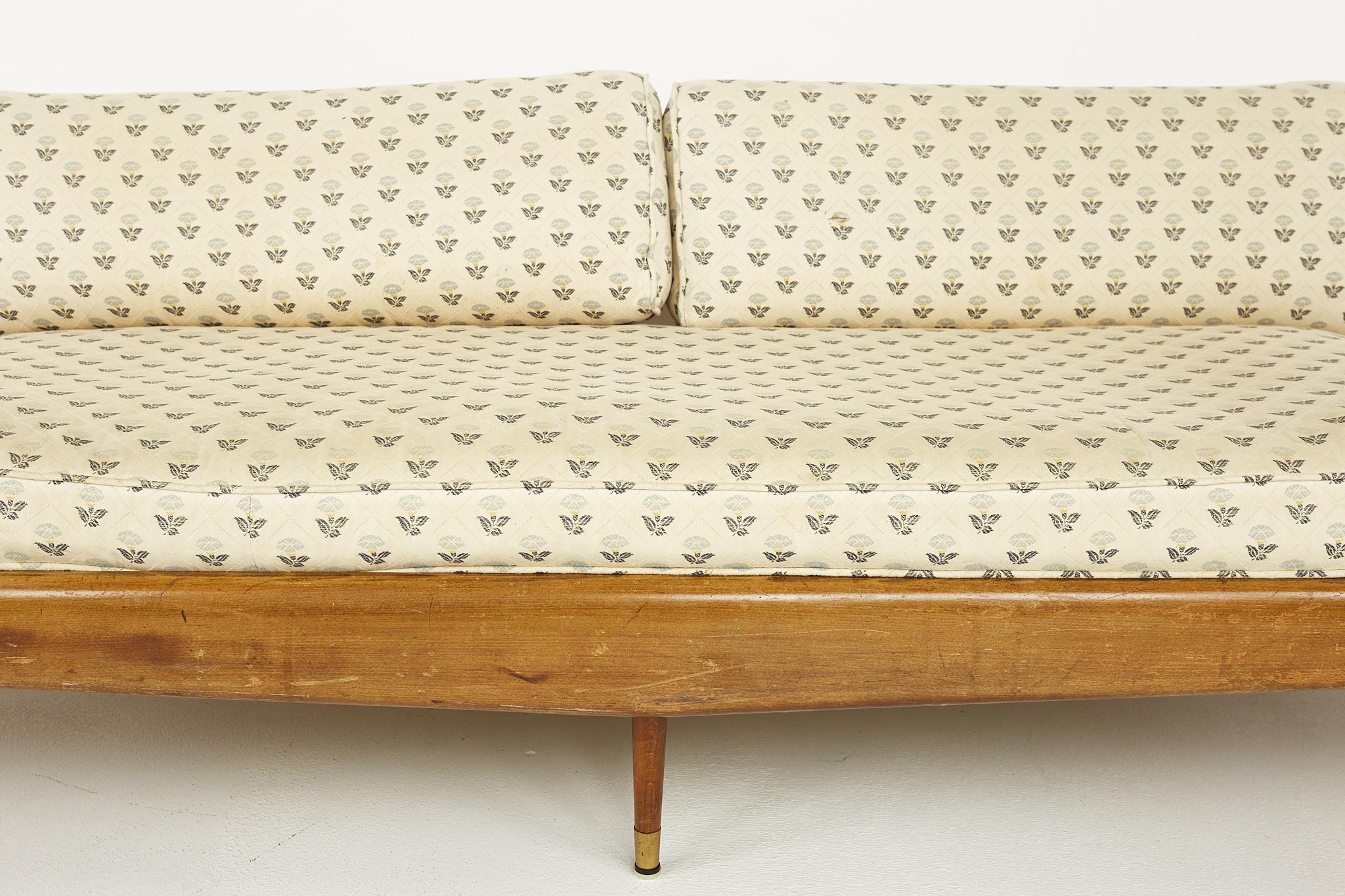 American Adrian Pearsall Mid Century Walnut and Marble Sofa  For Sale