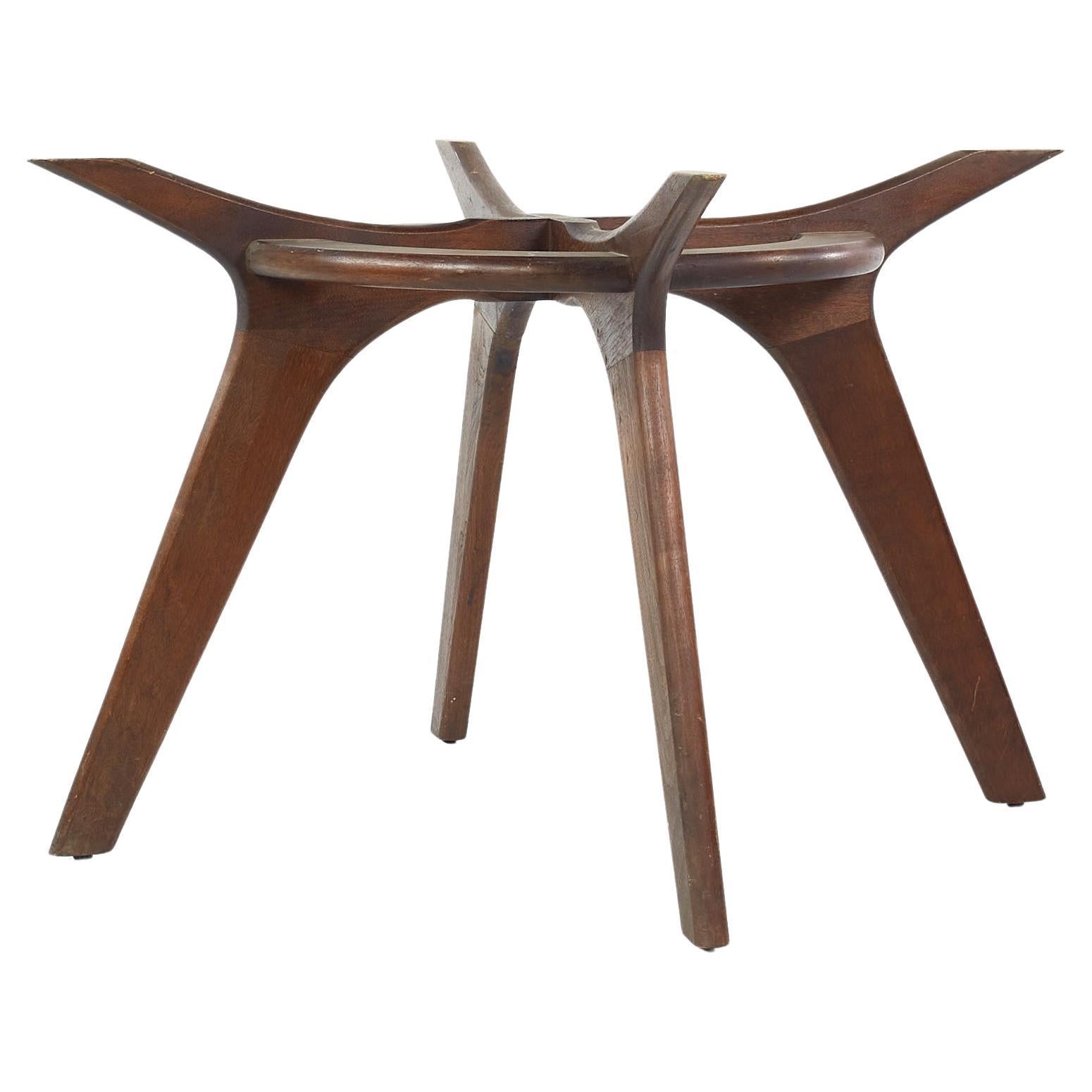 Adrian Pearsall Mid Century Walnut Compass Round Dining Table Base 'No Glass'
