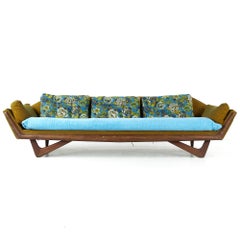 Adrian Pearsall Mid Century Walnut Gondola Sofa