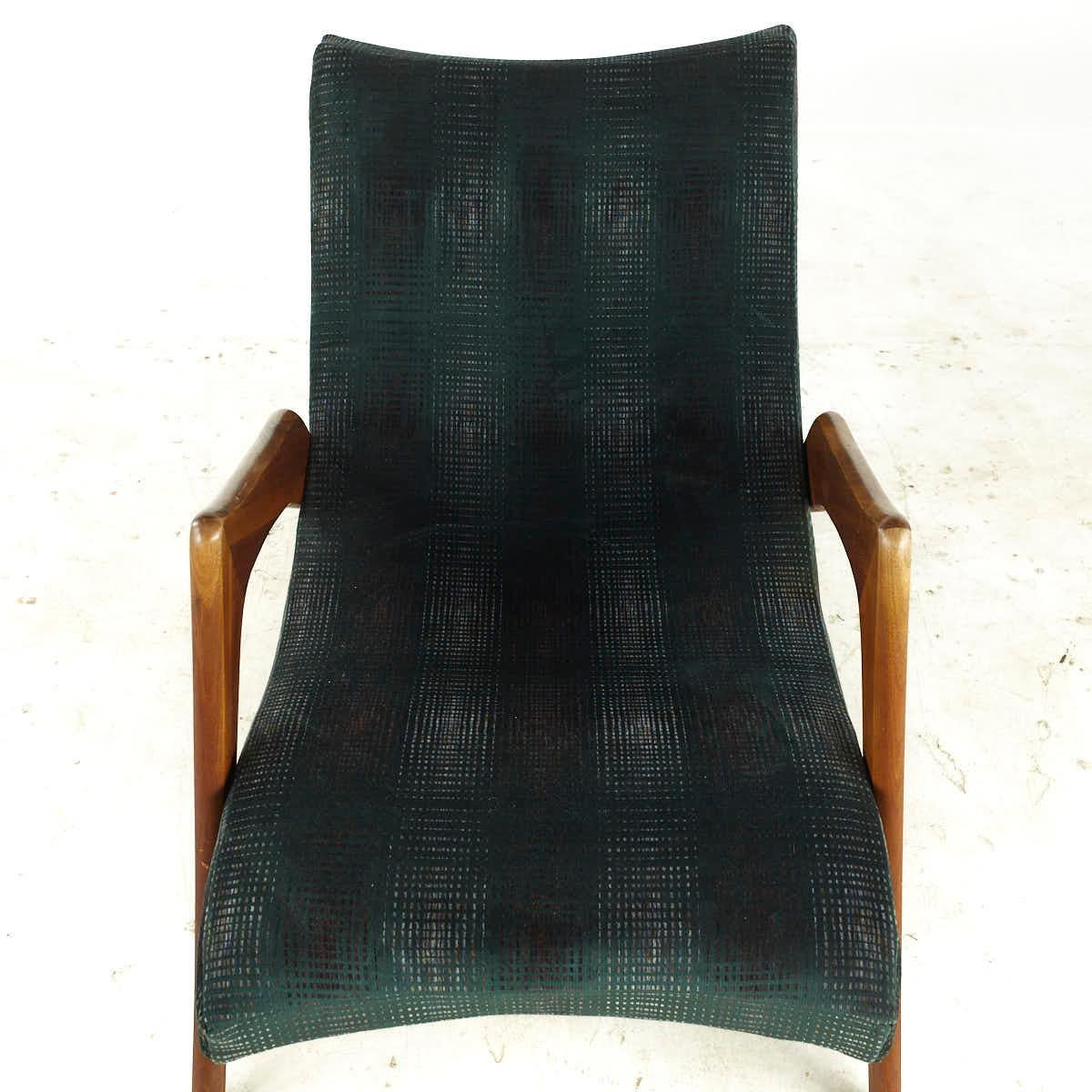 Adrian Pearsall Mid Century Walnut Grasshopper Lounge Chair with Ottoman 5