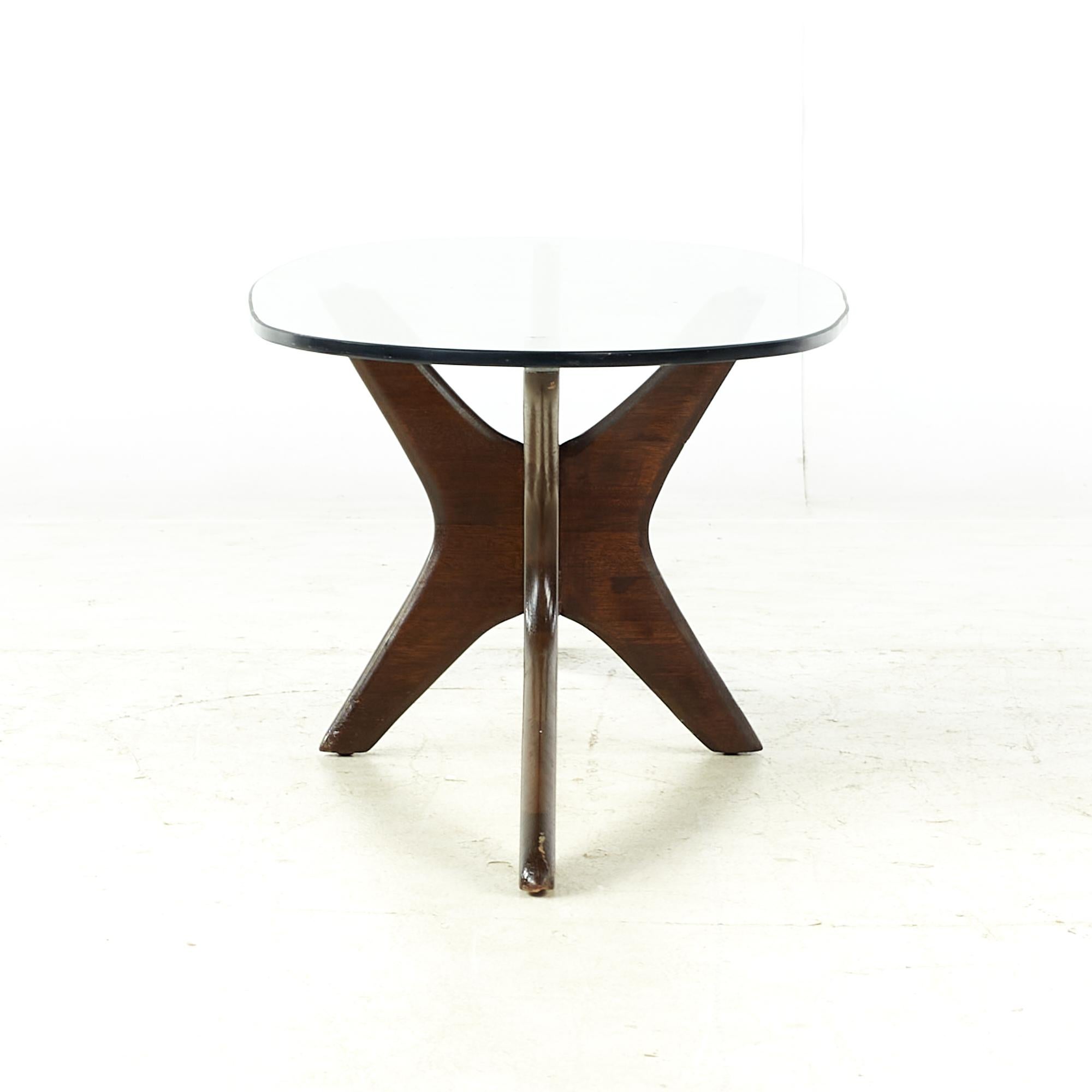 Adrian Pearsall Midcentury Walnut Jacks Coffee Table In Good Condition For Sale In Countryside, IL