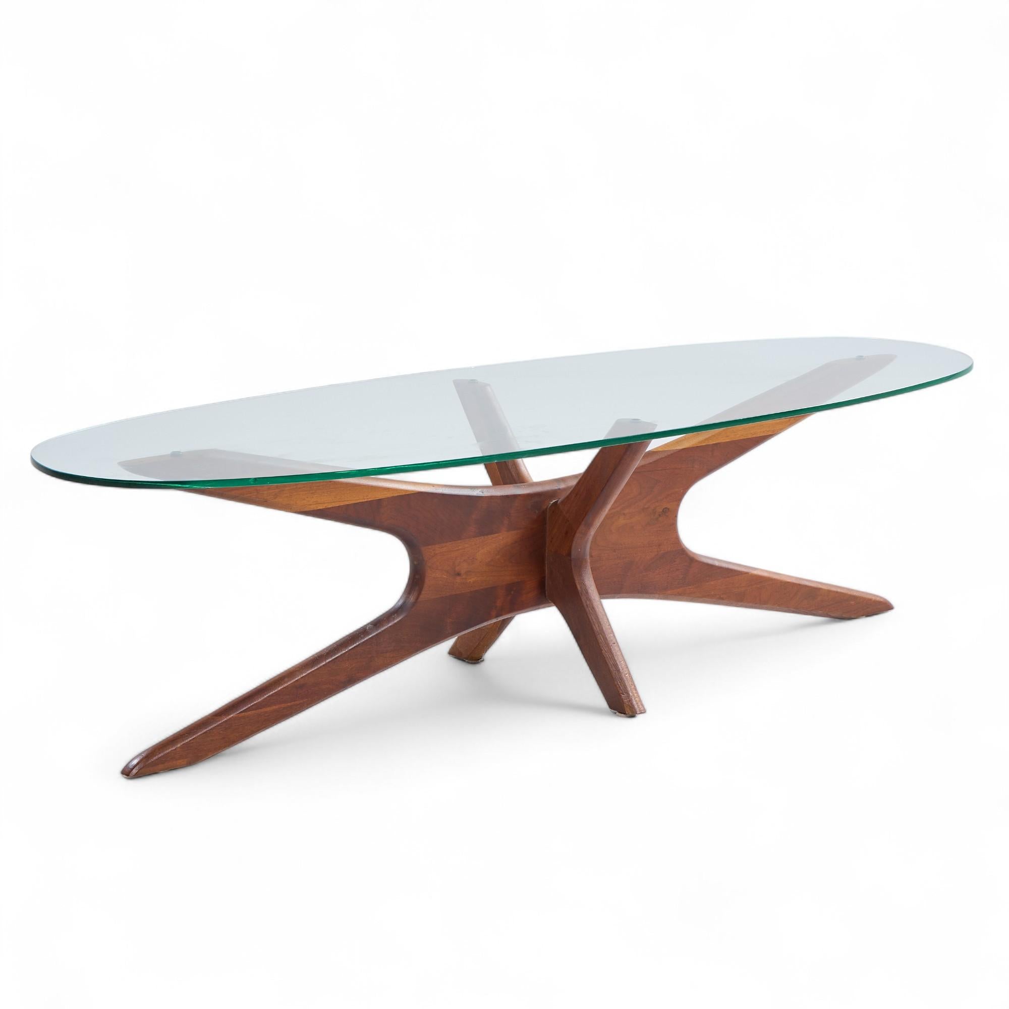 20th Century Adrian Pearsall Mid Century Walnut Jacks Coffee Table For Sale