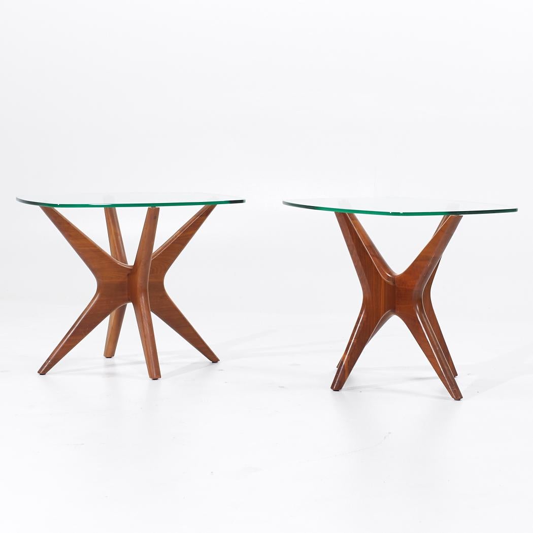 Mid-Century Modern Paire de tables d'appoint Jacks Adrian Pearsall du milieu du siècle dernier en vente