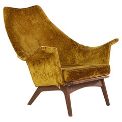 Vintage Adrian Pearsall Mid Century Walnut Wingback Arm Chair