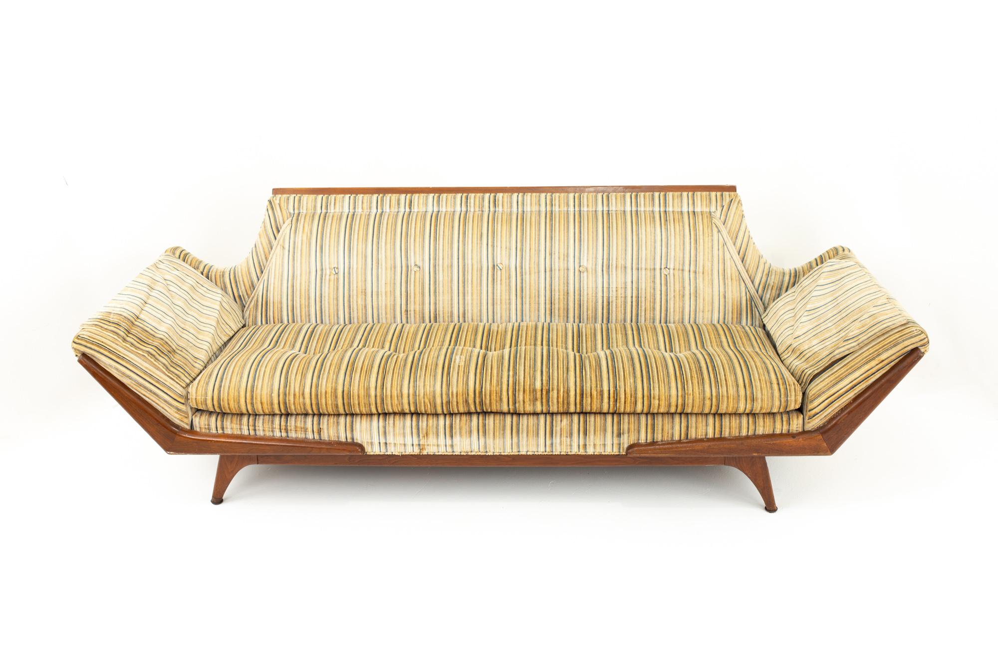 Adrian Pearsall midcentury Gondola sofa
Sofa measures: 97.5 wide x 32 deep x 30 high, with a seat height of 17 inches

All pieces of furniture can be had in what we call restored vintage condition. That means the piece is restored upon purchase
