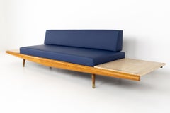 Adrian Pearsall Midcentury Platform Sofa with Travertine Side End Tables