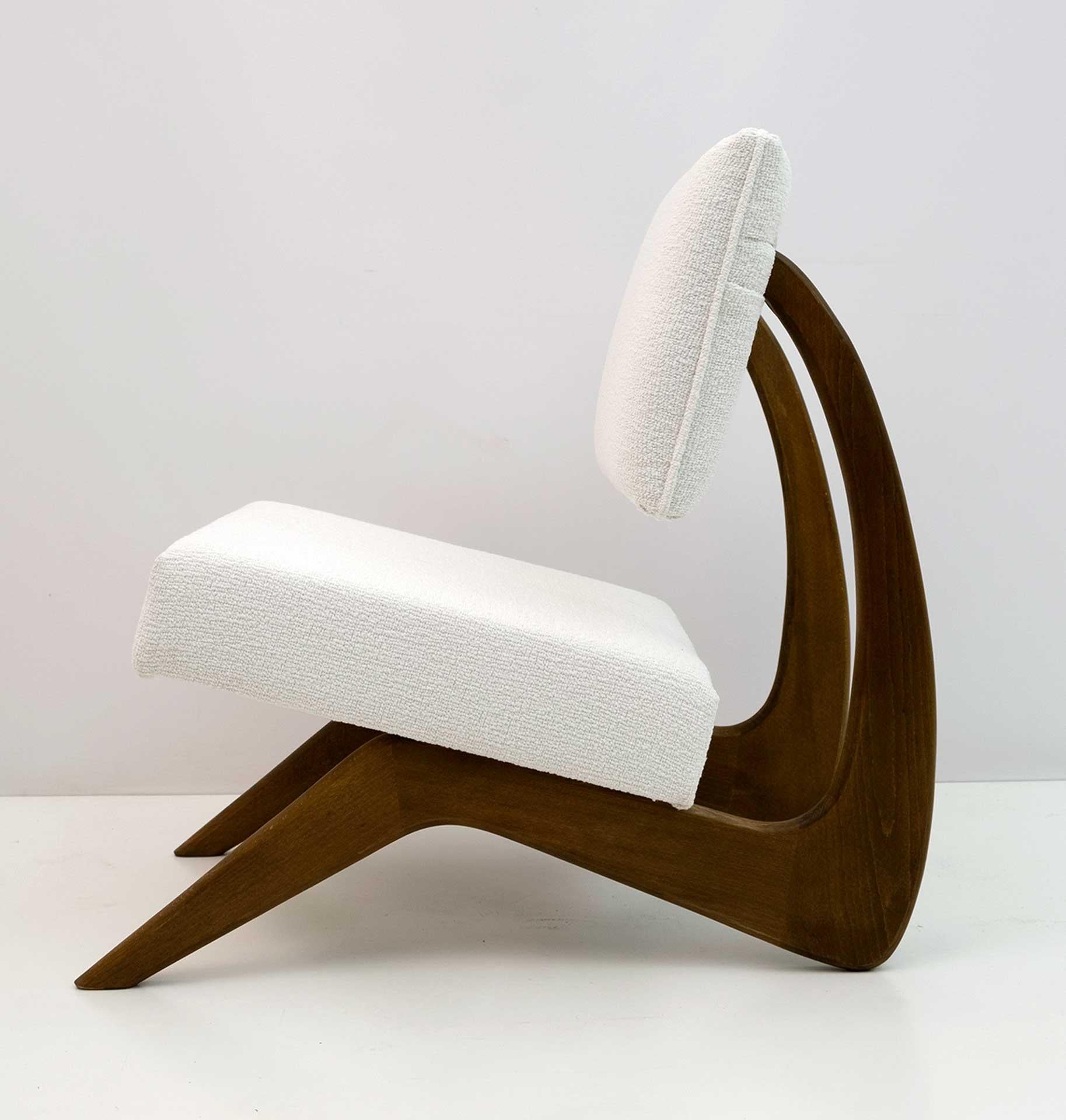 Adrian Pearsall für Craft Associates: Loungesessel aus Nussbaumholz, Mitte des Jahrhunderts im Angebot 8