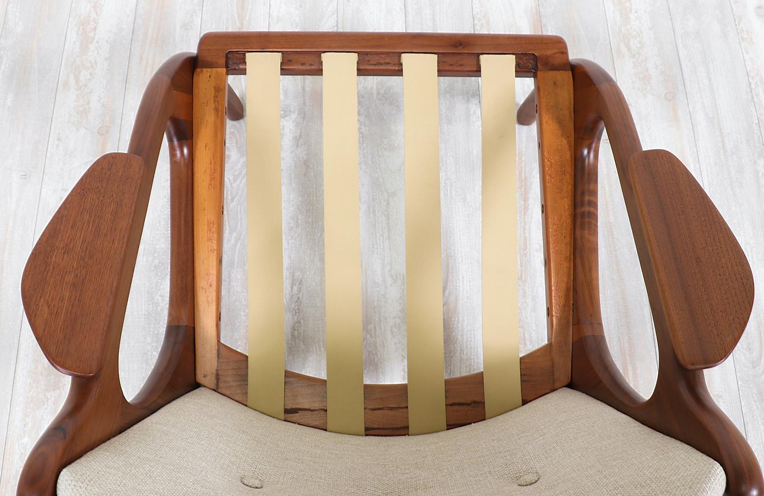 Mid-Century Modern Adrian Pearsall Model 2249-C Walnut Lounge Chair for Craft Associates