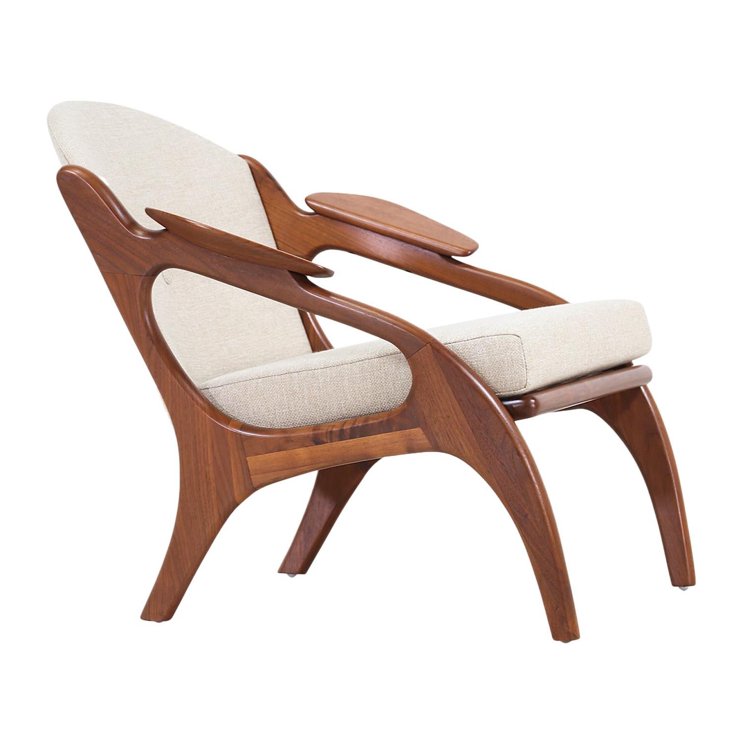 Adrian Pearsall Model 2249-C Walnut Lounge Chair for Craft Associates