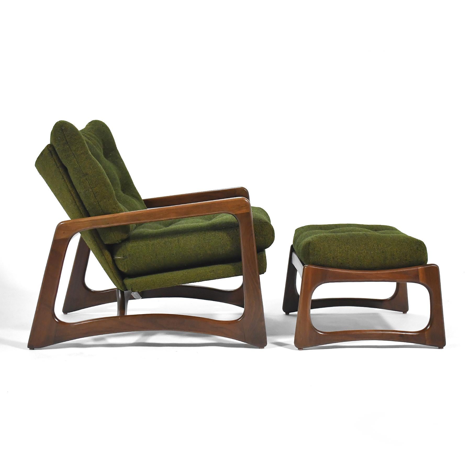 Adrian Pearsall Model 2466C Lounge Chair and Ottoman For Sale 2