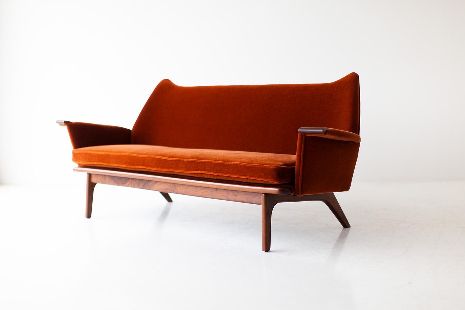 Mid-Century Modern Adrian Pearsall Mohair Sofa for Craft Associates Inc. 
