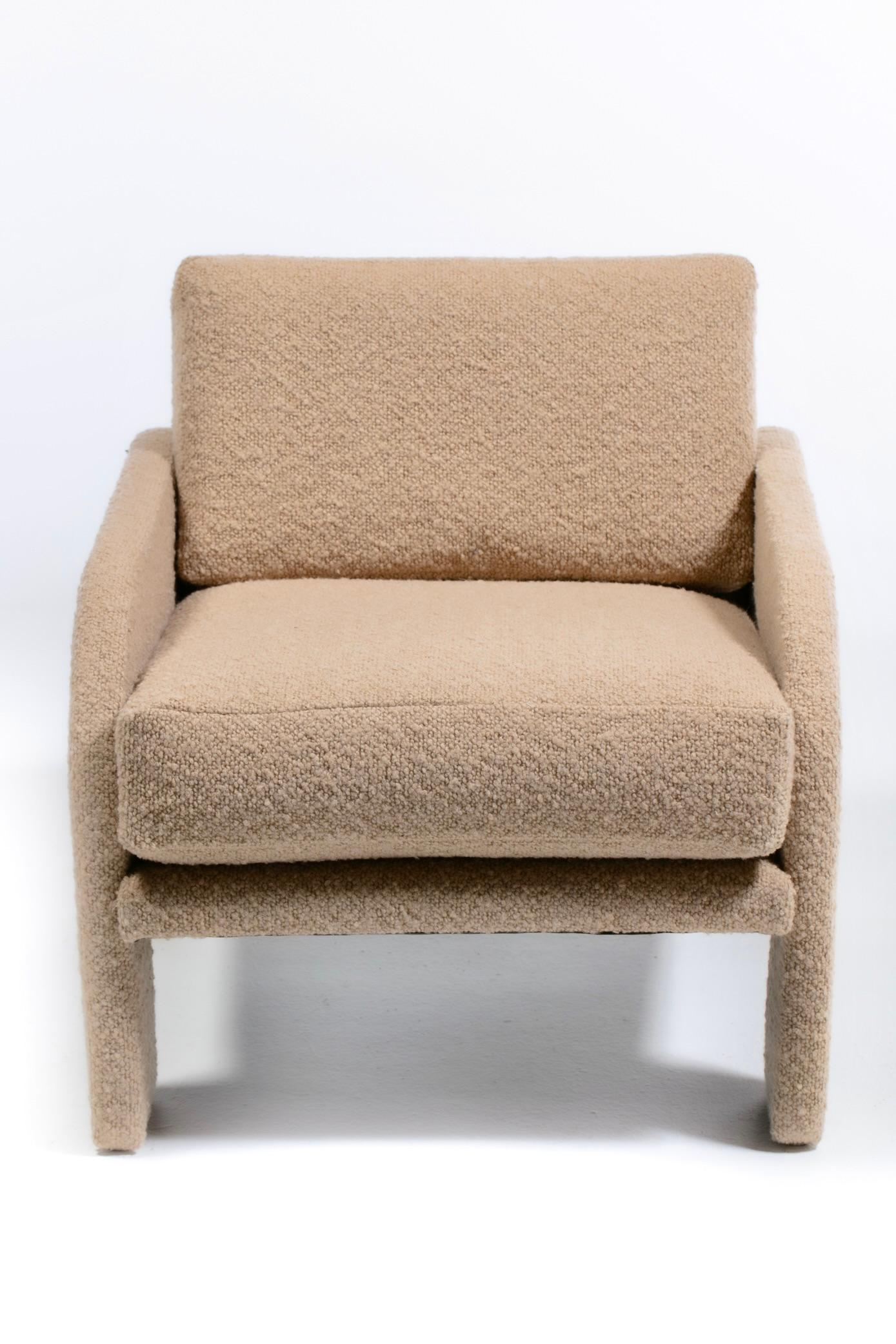 Adrian Pearsall Organic Modern Lounge Chairs for Comfort Designs in Camel Bouclé For Sale 6