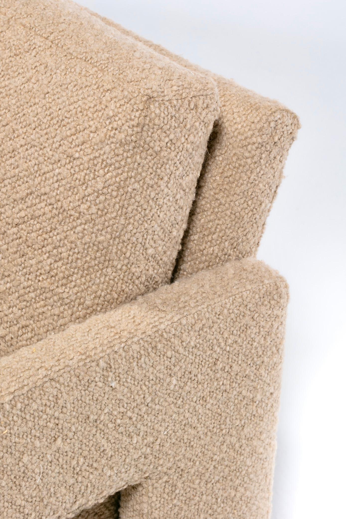 Adrian Pearsall Organic Modern Lounge Chairs for Comfort Designs in Camel Bouclé For Sale 8
