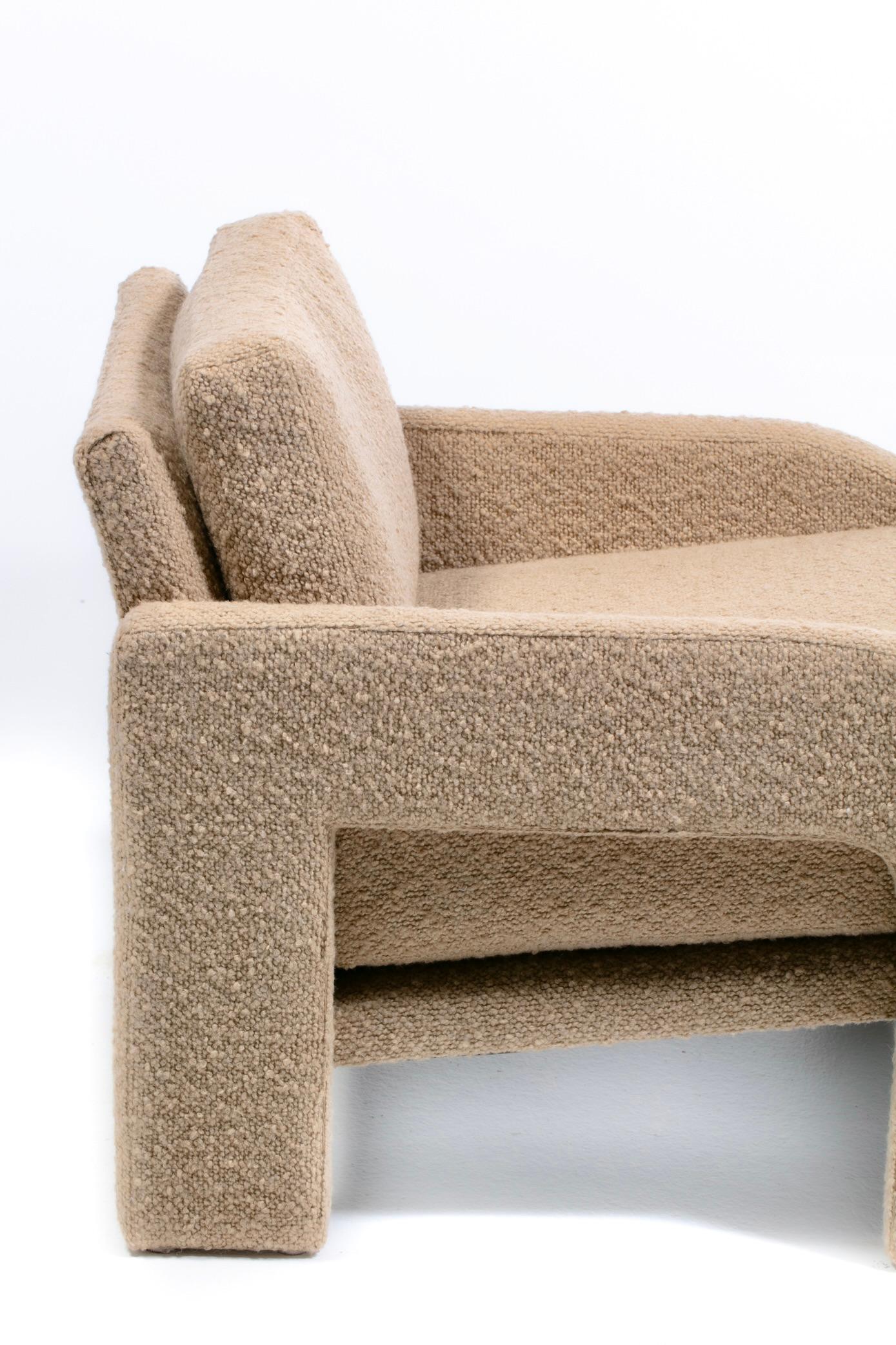 Adrian Pearsall Organic Modern Lounge Chairs for Comfort Designs in Camel Bouclé For Sale 11