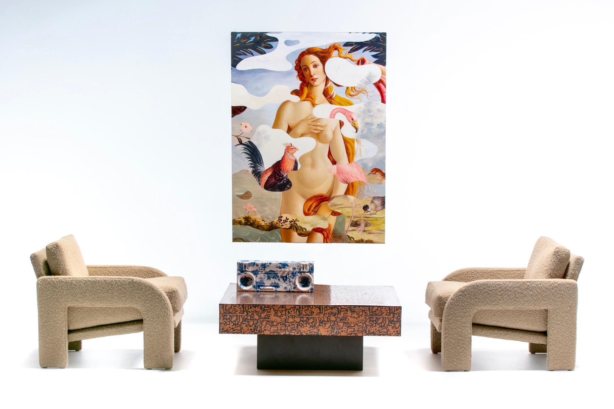 In our experience as a Furniture Fashion House updating chic Designer gems, this is the only pair of organic modern Adrian Pearsall lounge chairs of its kind we've ever seen available. Killer side profile. Everyone will be seduced by those