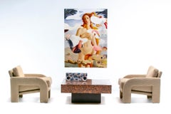 Adrian Pearsall Organic Modern Lounge Chairs für Comfort Designs in Camel Bouclé