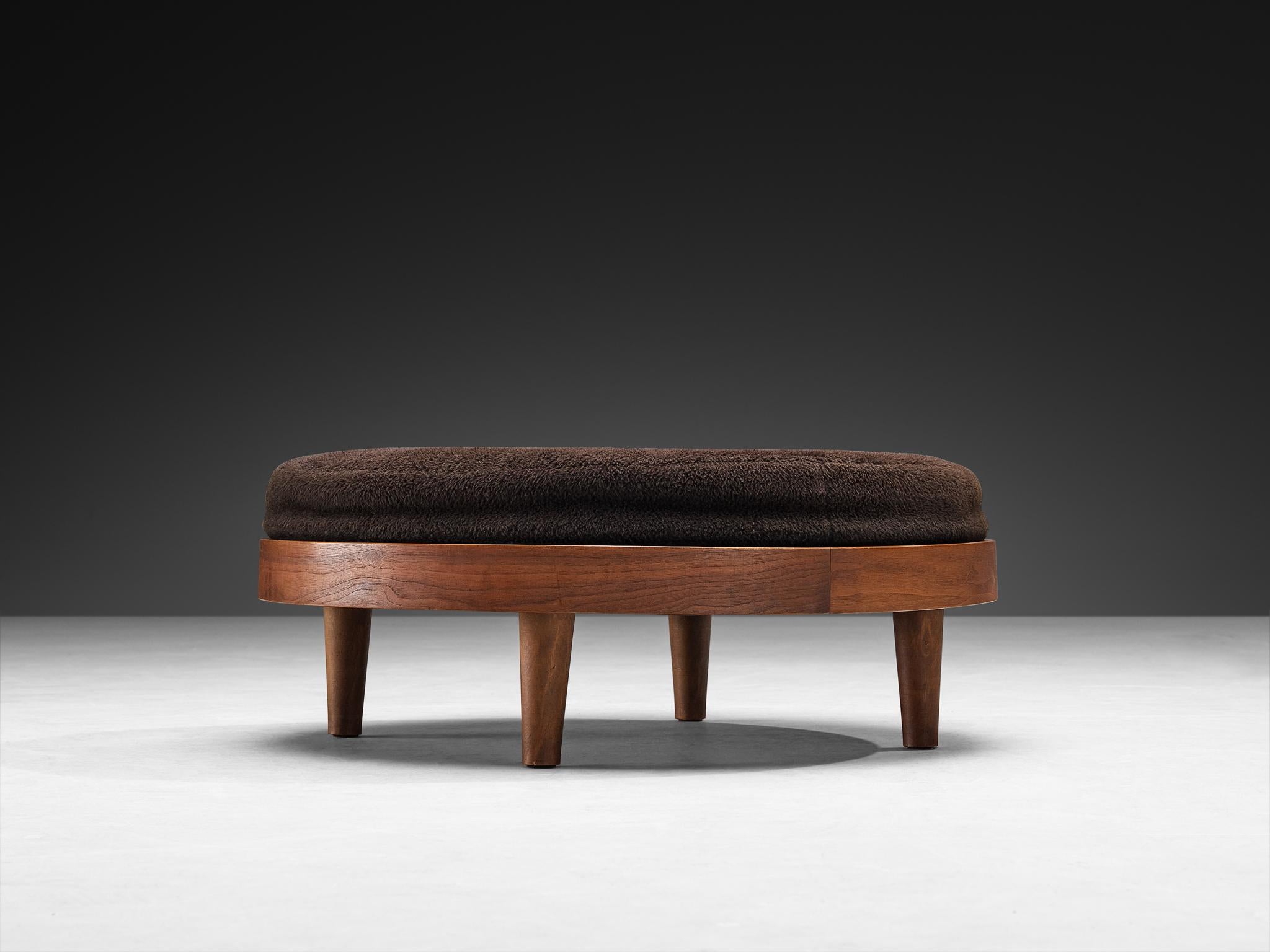Adrian Pearsall Ottoman en noyer en vente 1