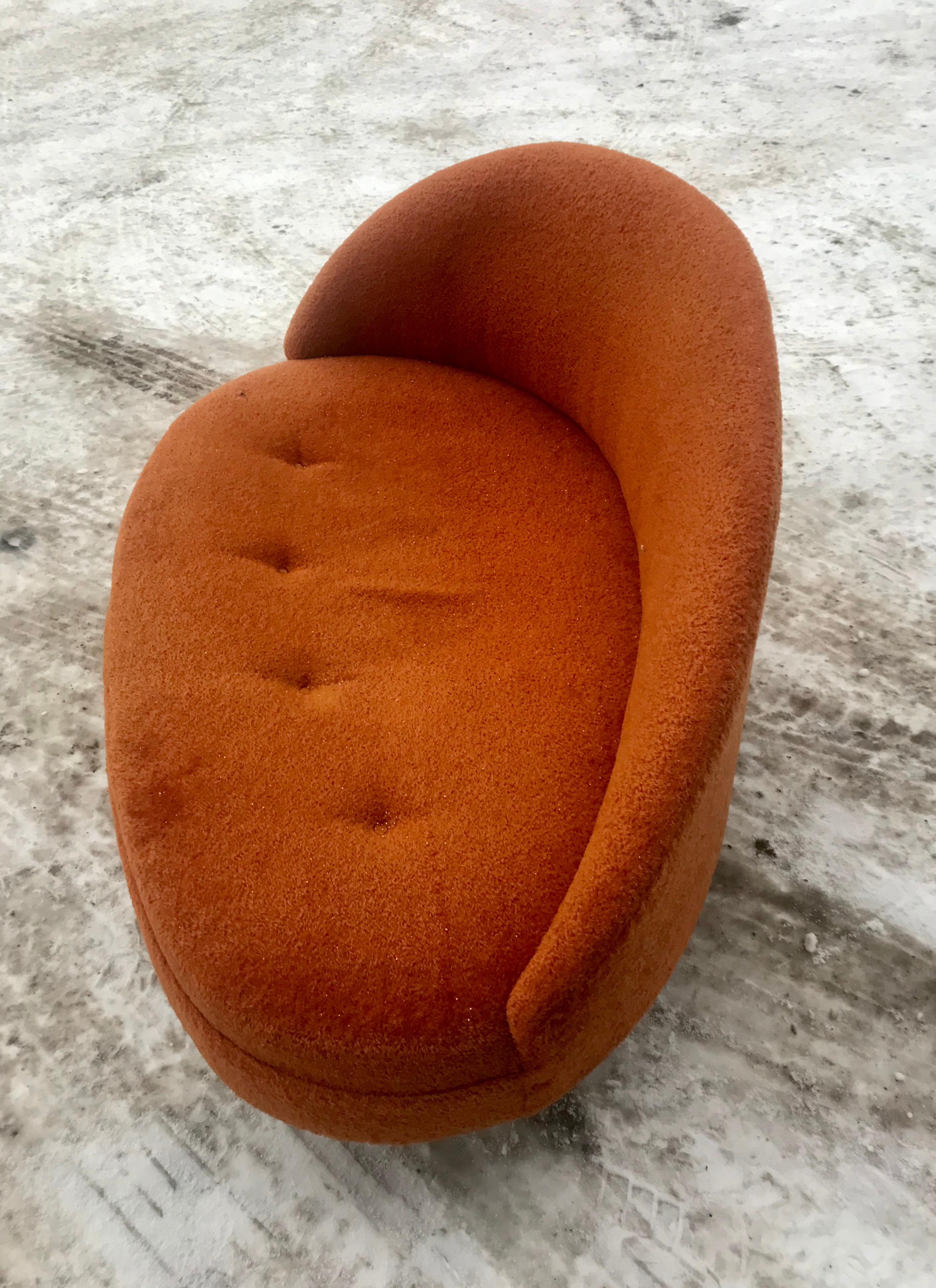Mid-Century Modern Adrian Pearsall Oval / Egg Pop 1970s Chaise Lounge on Castors