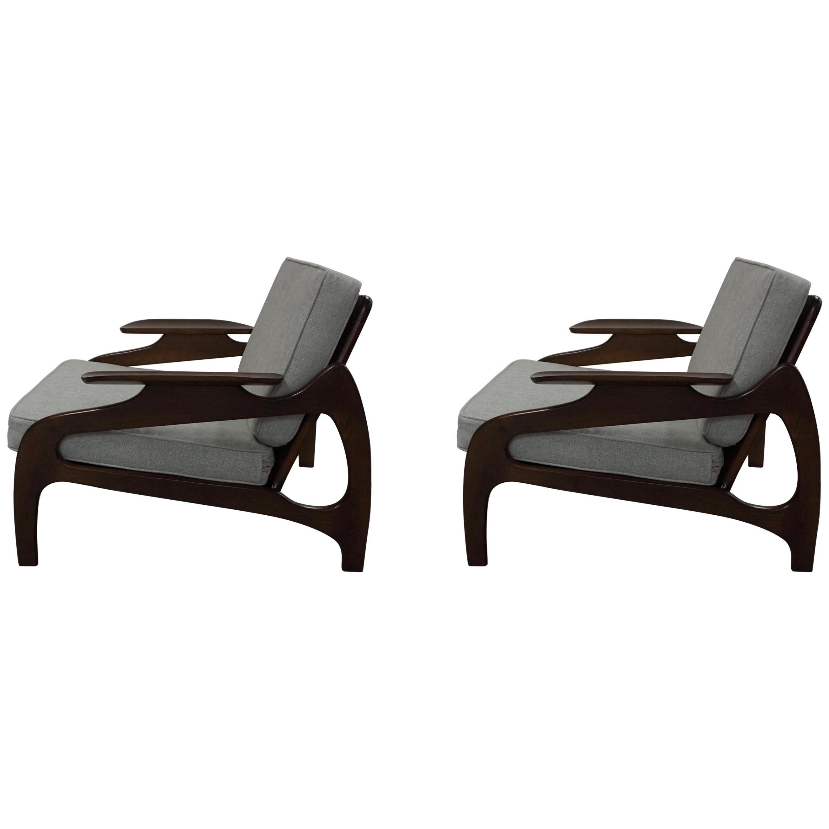 Adrian Pearsall Pair of Lounge Chairs For Sale