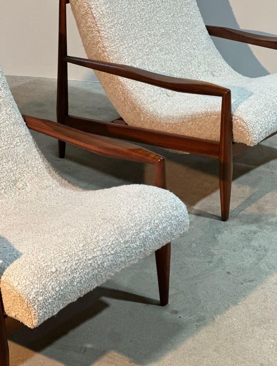 Mid-20th Century Adrian Pearsall Pair Scoop Lounge Chairs for Craft Associates, Inc., 1960