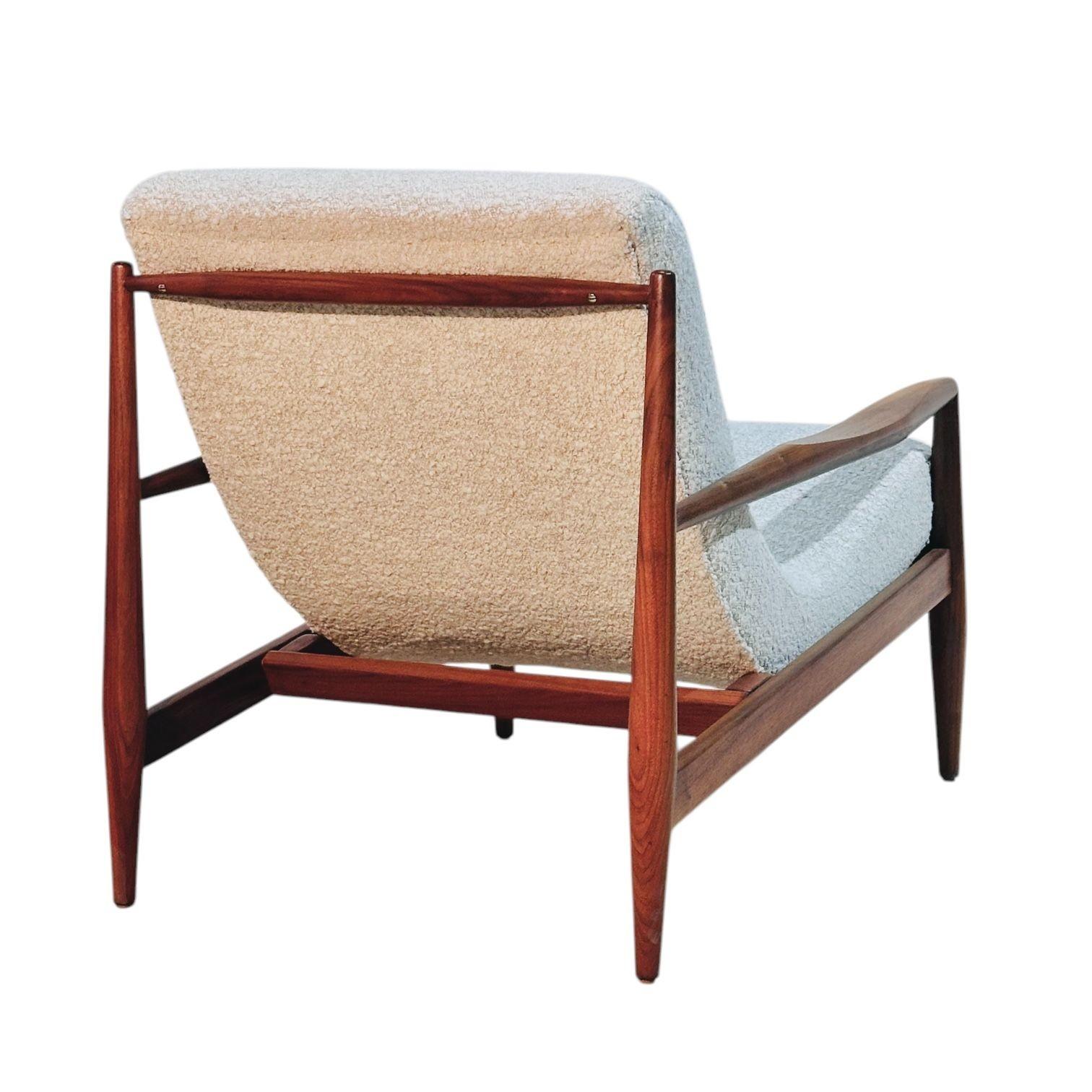 Bouclé Adrian Pearsall Pair Scoop Lounge Chairs for Craft Associates, Inc., 1960