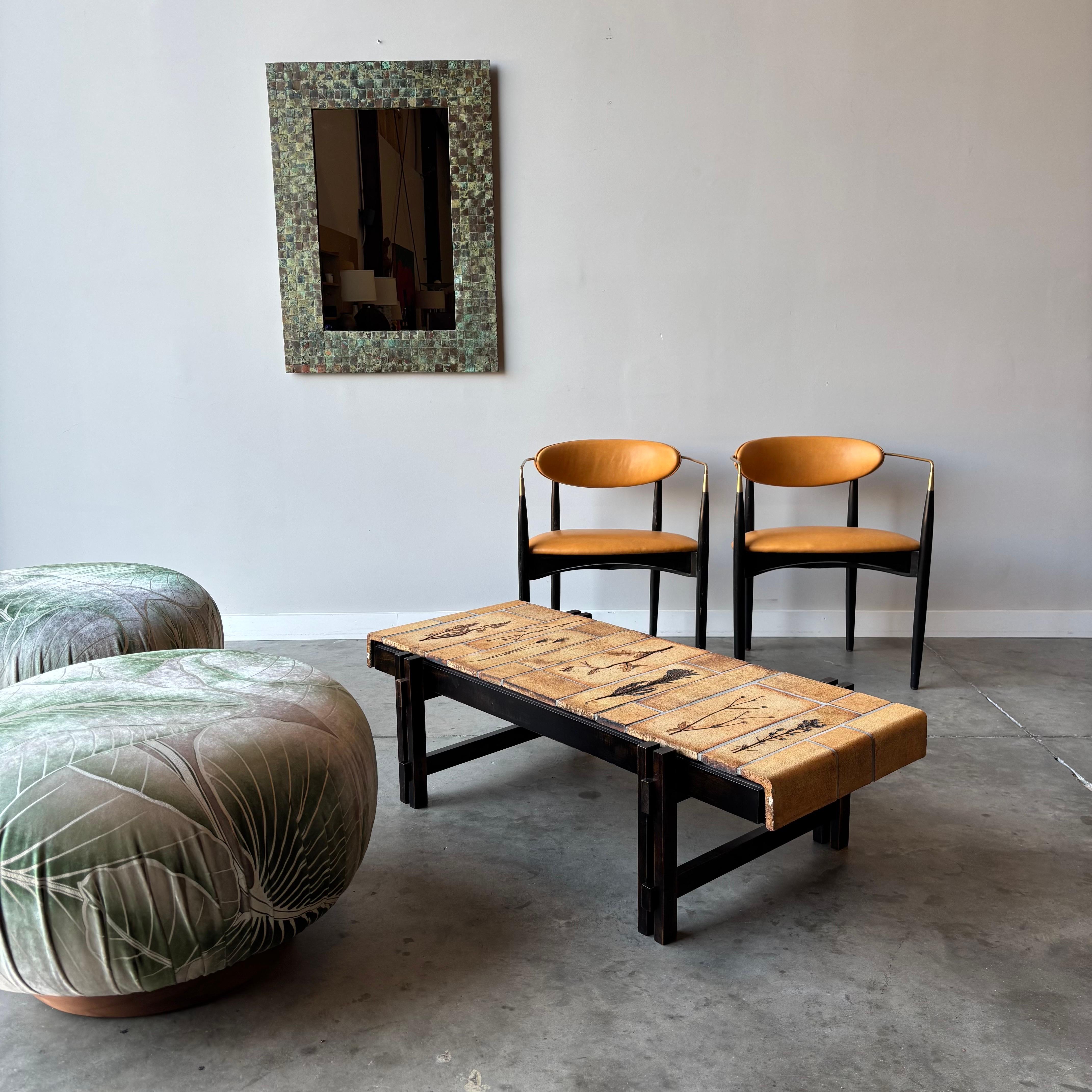 Adrian Pearsall Otomana/Pufs Giratorios de Par, Terciopelo HOLLY HUNT siglo XX en venta