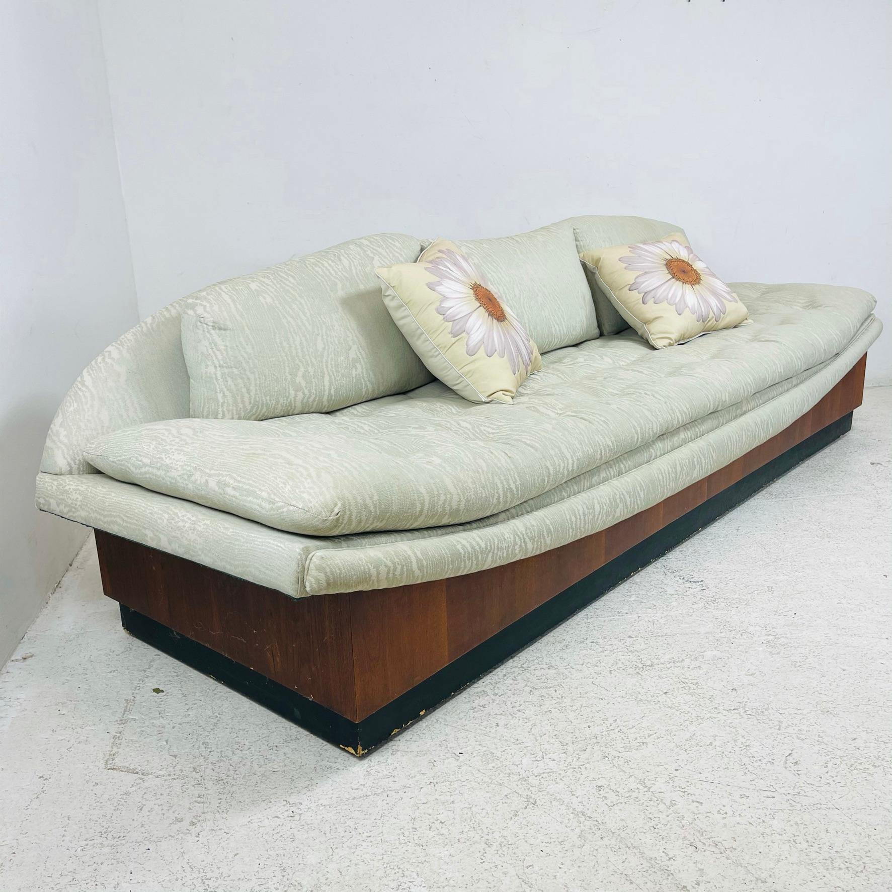 Adrian Pearsall Platform Gondola Sofa with Side Tables In Good Condition In Dallas, TX