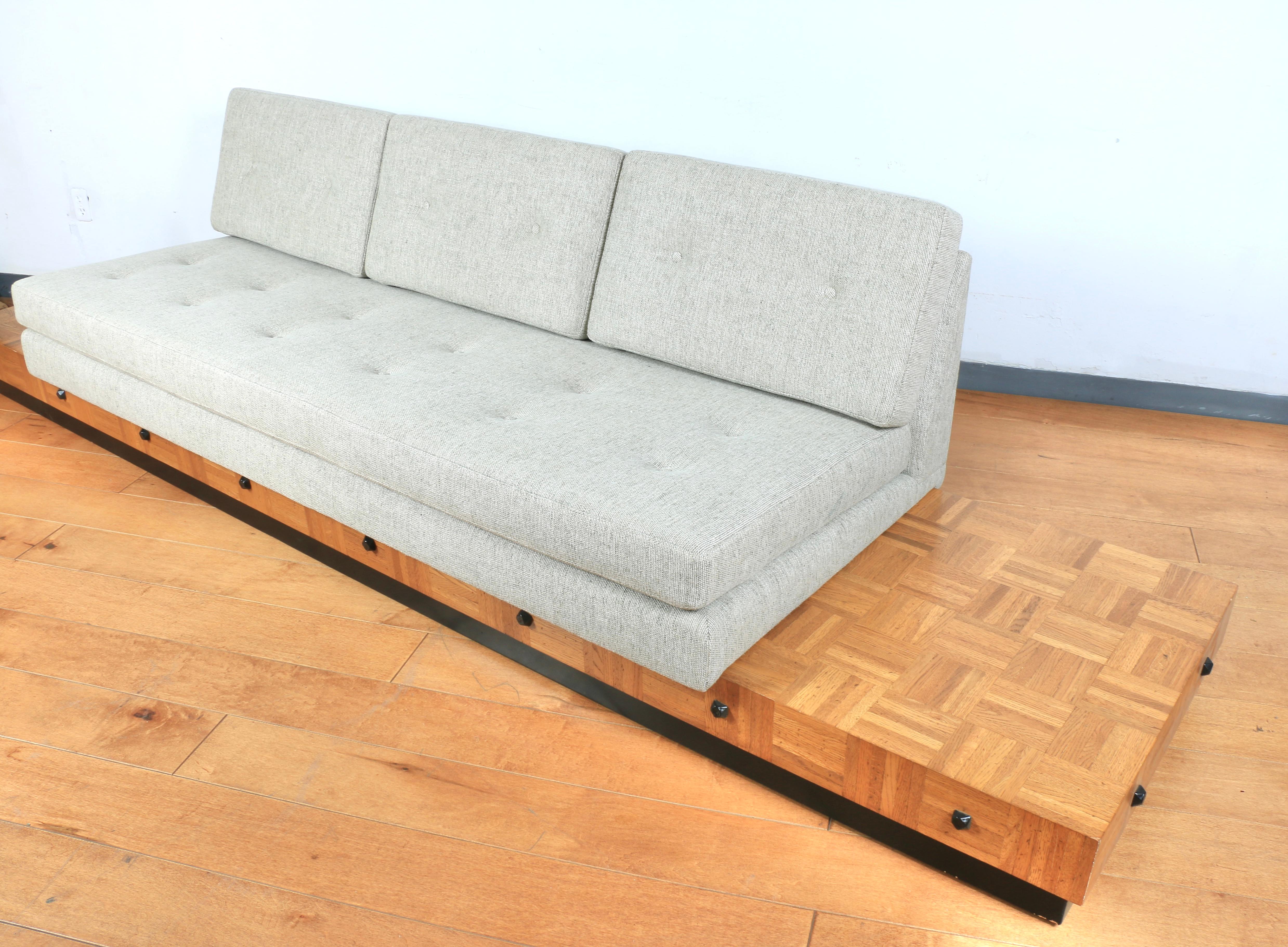 wooden platform sofa