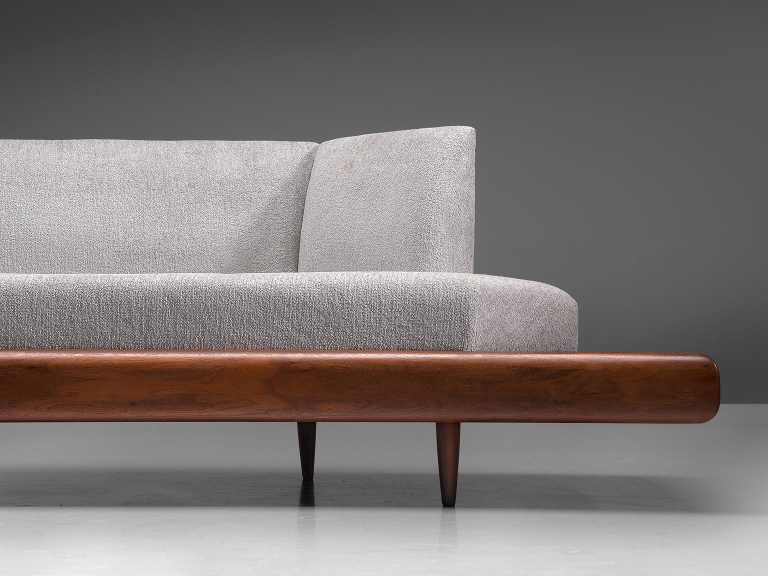 Mid-20th Century Adrian Pearsall 'Platform' Sofa Reupholstered in Pierre Frey Fabric