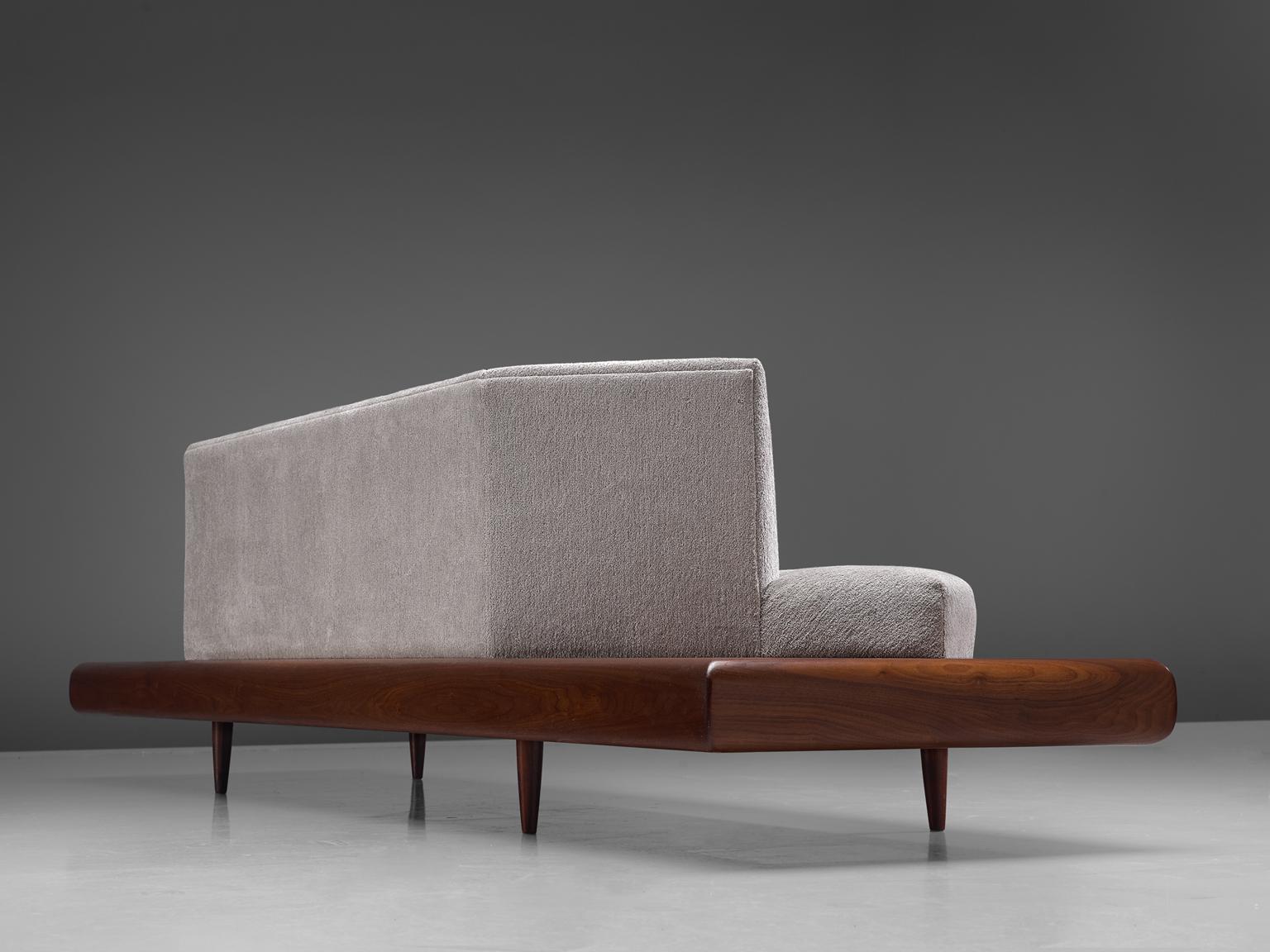 Adrian Pearsall 'Platform' Sofa Reupholstered in Pierre Frey Fabric 1