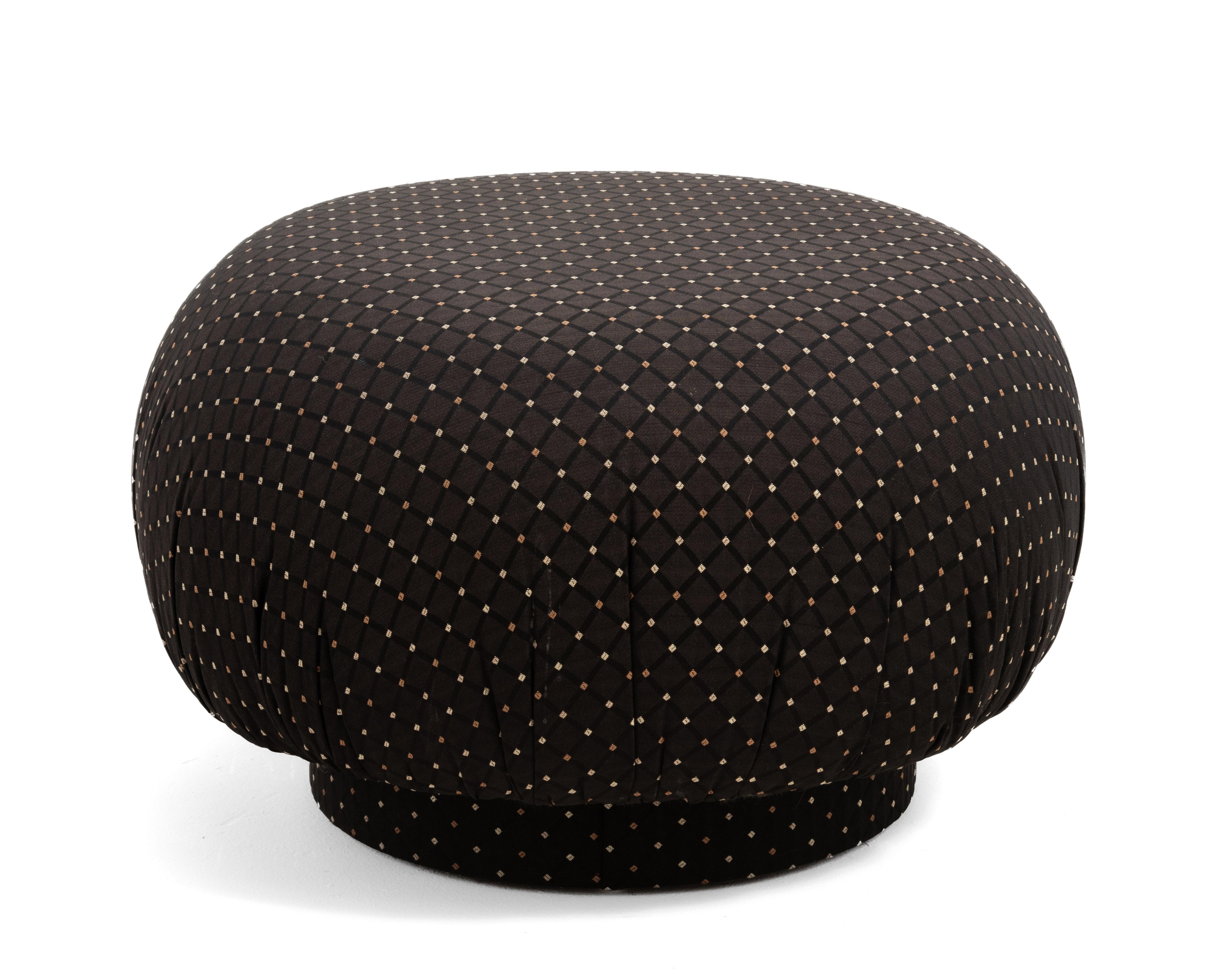 Late 20th Century Adrian Pearsall Postmodern Swivel Mushroom Pouf Ottoman Original Comfort Designs For Sale