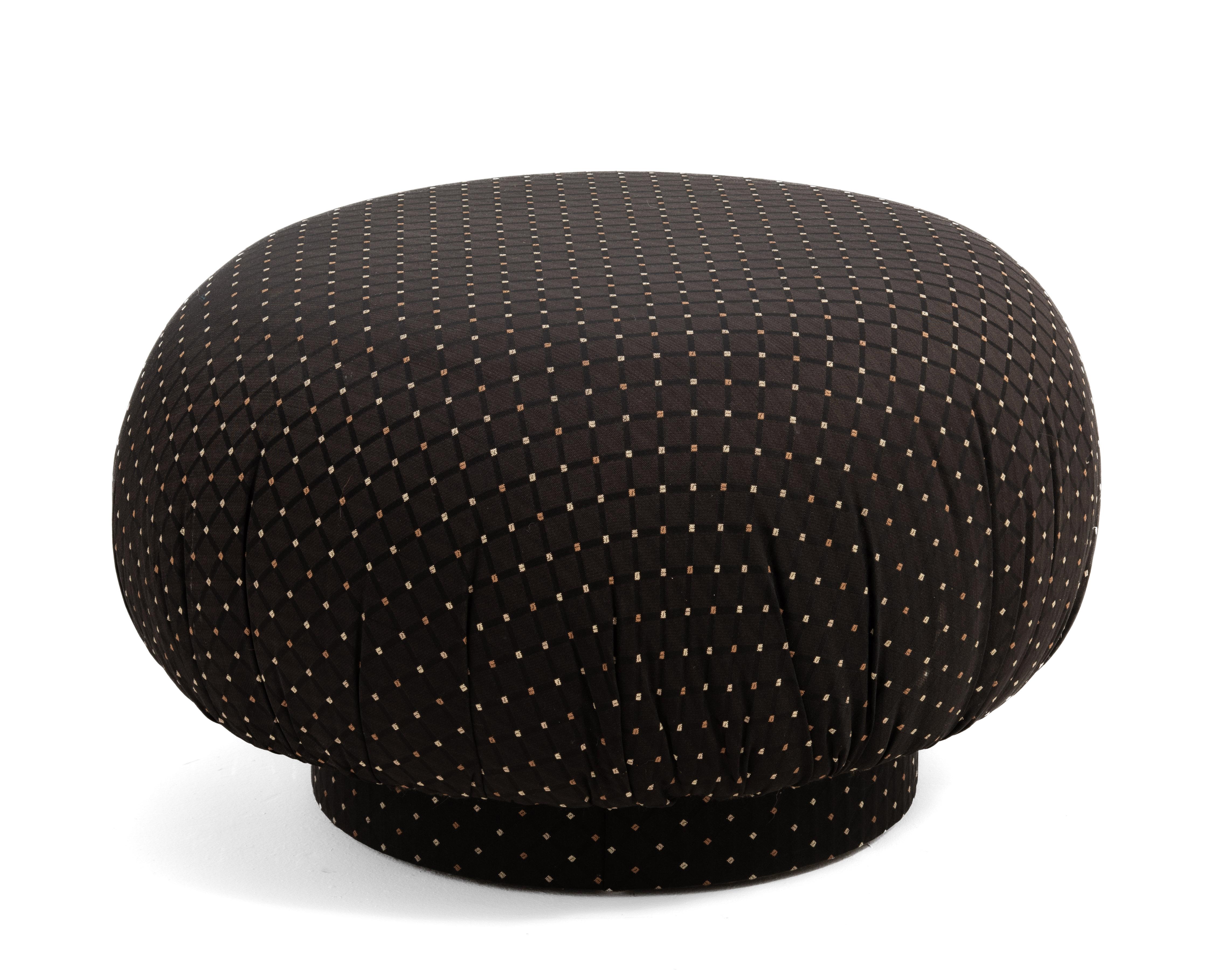 Fabric Adrian Pearsall Postmodern Swivel Mushroom Pouf Ottoman Original Comfort Designs For Sale