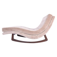 Adrian Pearsall Rocking Chaise Lounge with Walnut Base